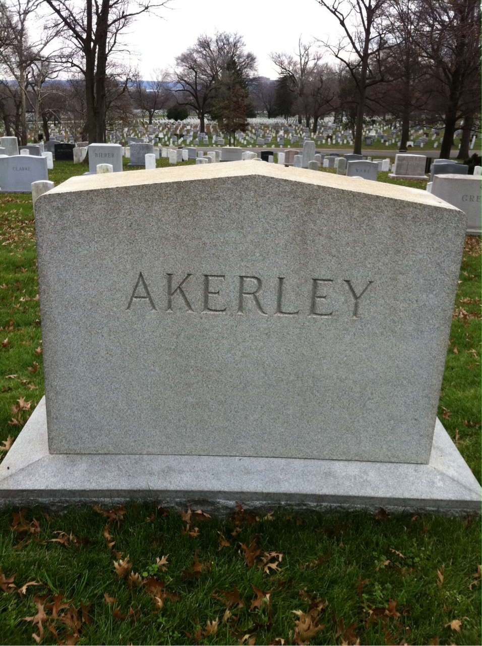 Back of headstone — Emmaline Akerley