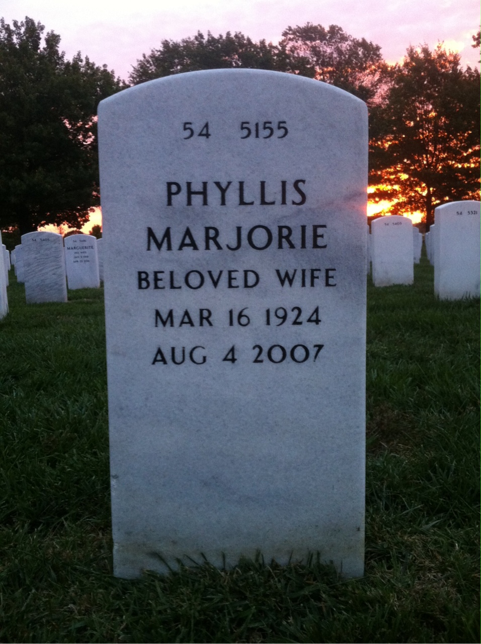 Back of headstone — Frank Tomkins