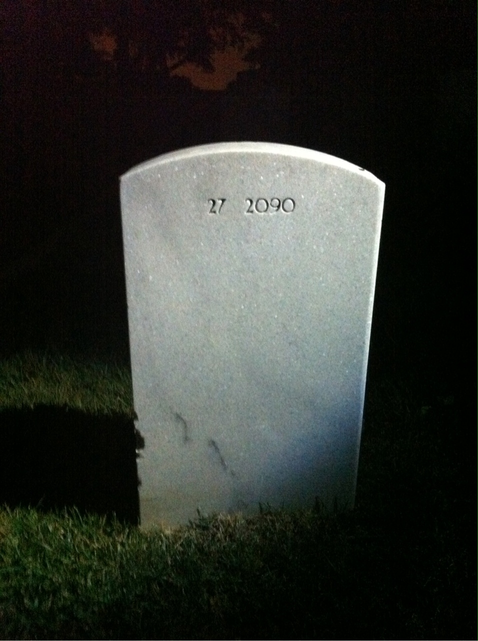 Back of headstone — William Croaker