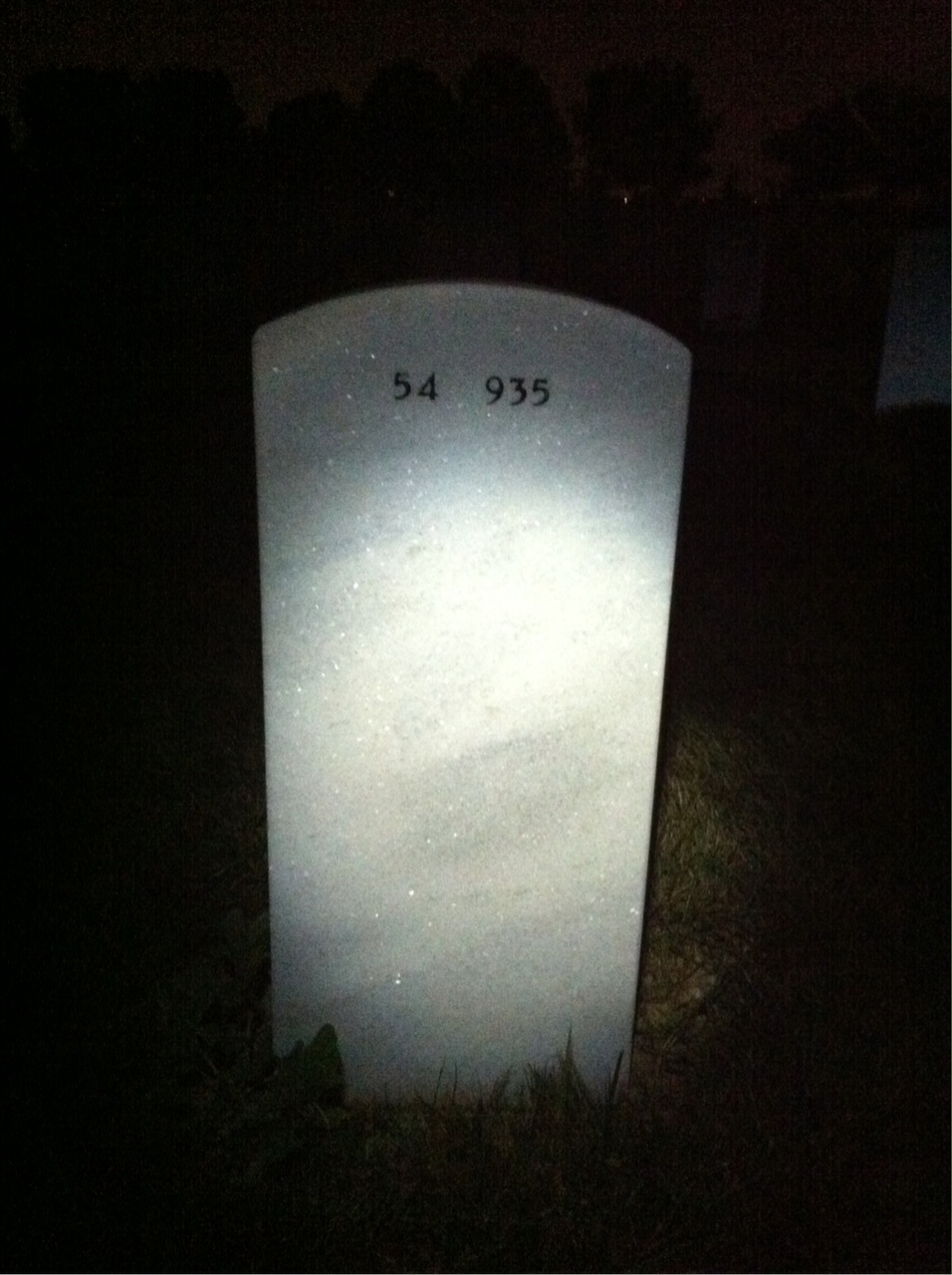 Back of headstone — Benjamin Walker