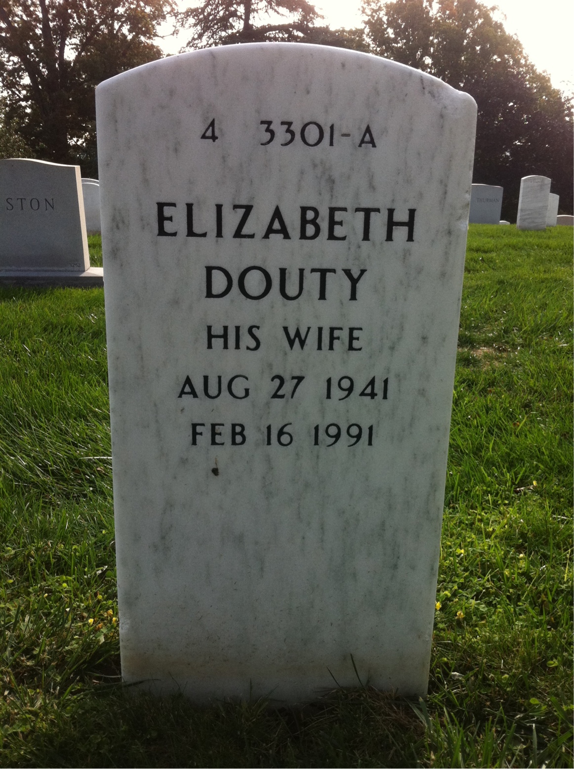 Back of headstone — John Walker
