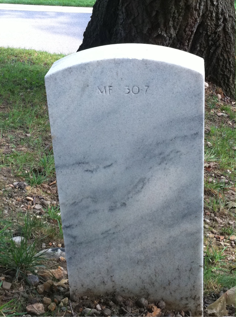 Back of headstone — Willard Martin Snyder