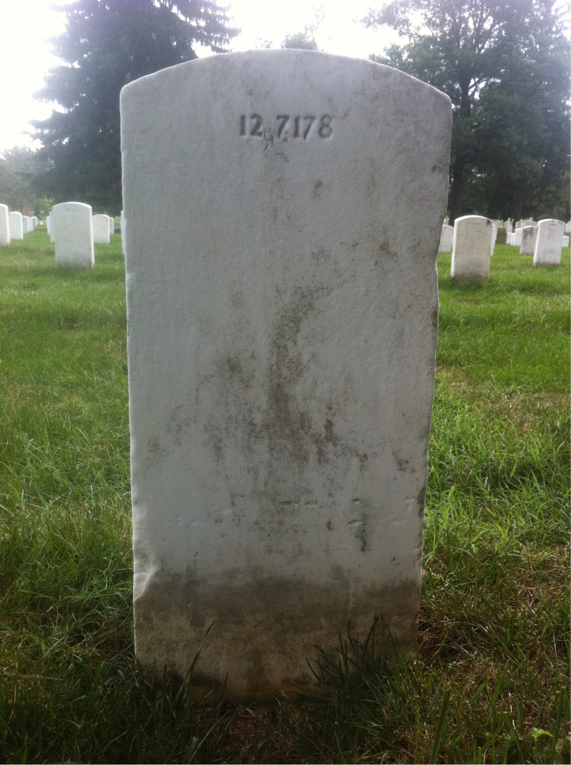 Back of headstone — Robert W Thomas