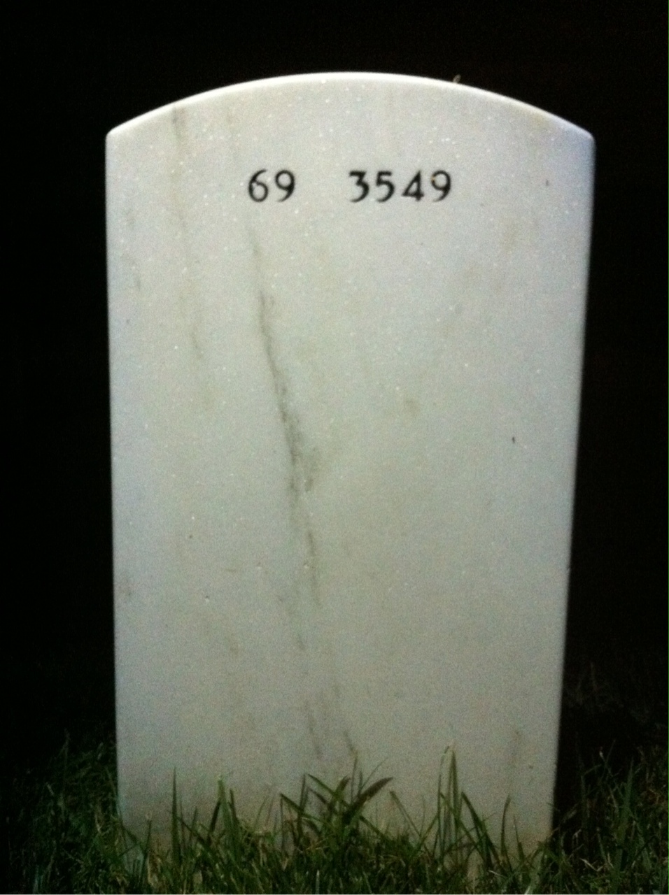 Back of headstone — Dober Ditona