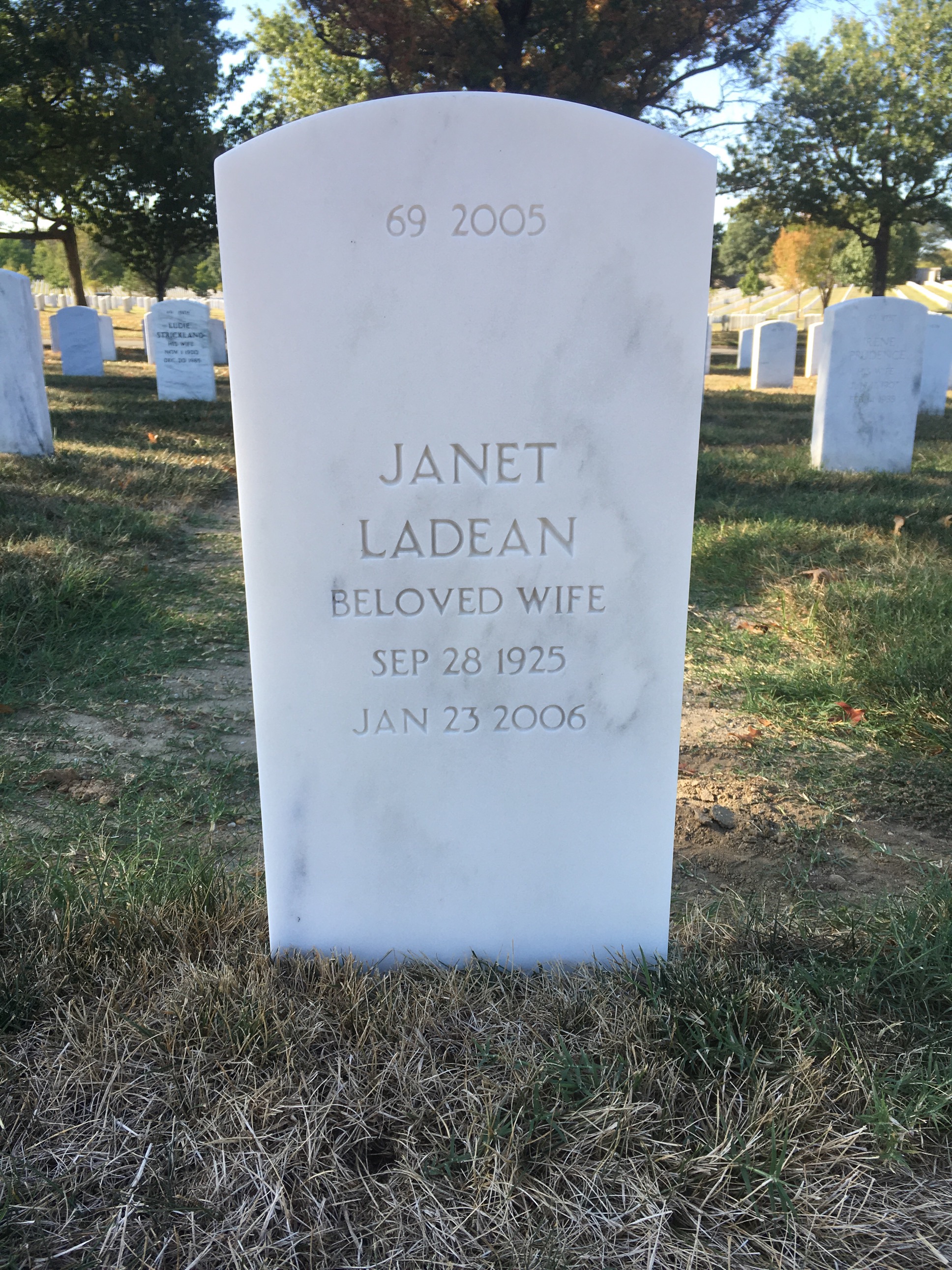 Back of headstone — William Dando