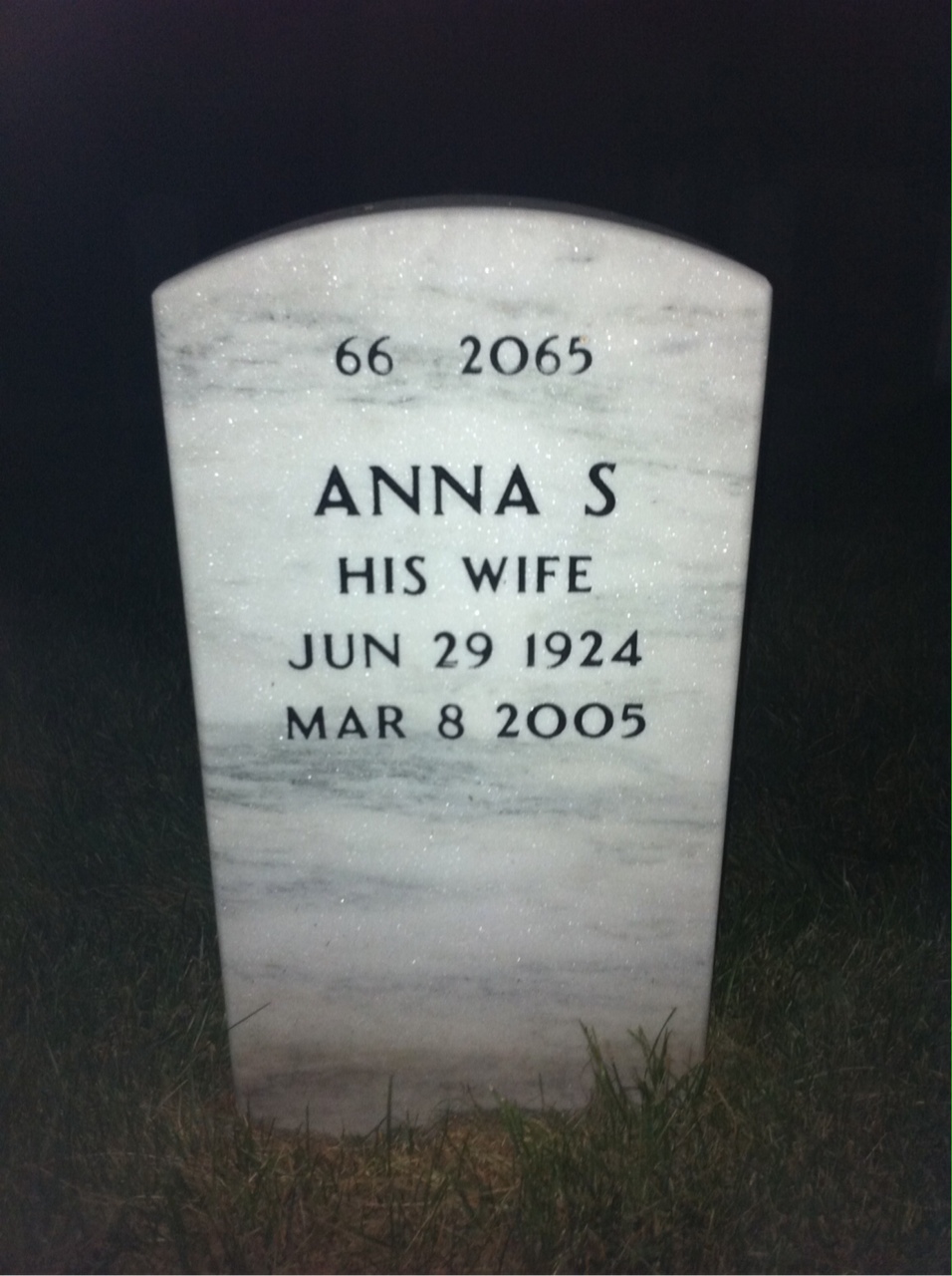 Back of headstone — Gordon Staley