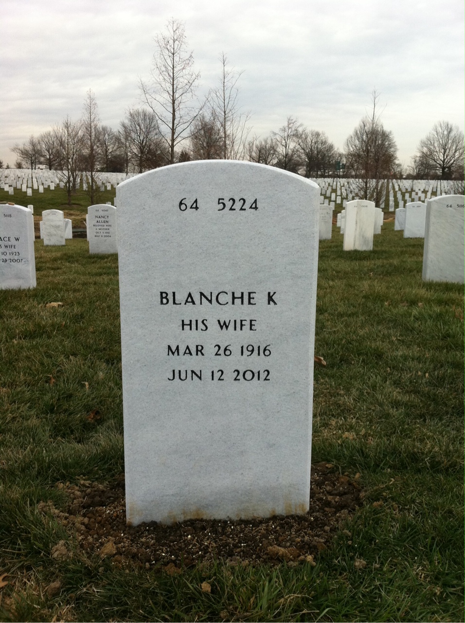 Back of headstone — John Baumeister