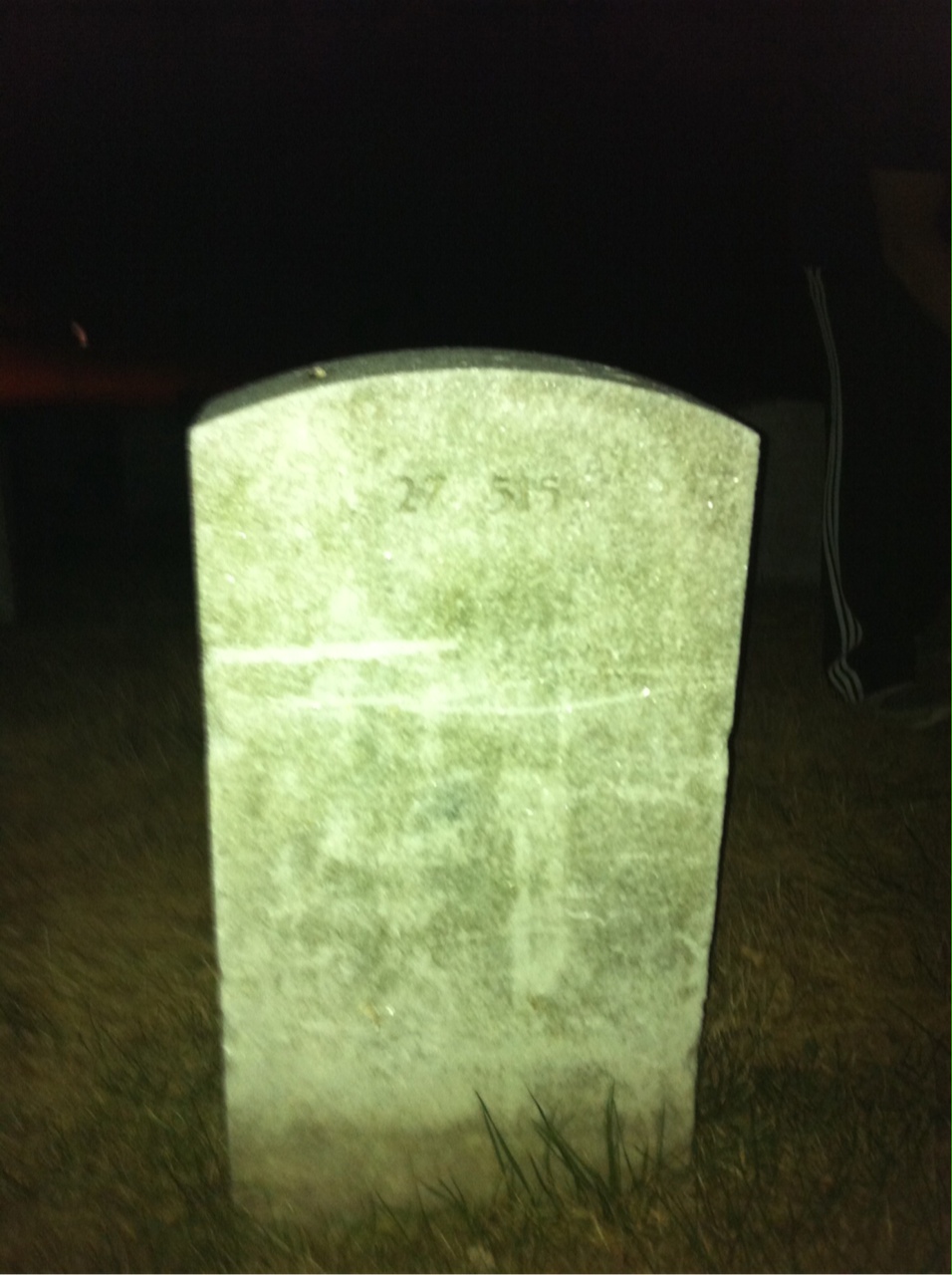 Back of headstone — Henry Allen