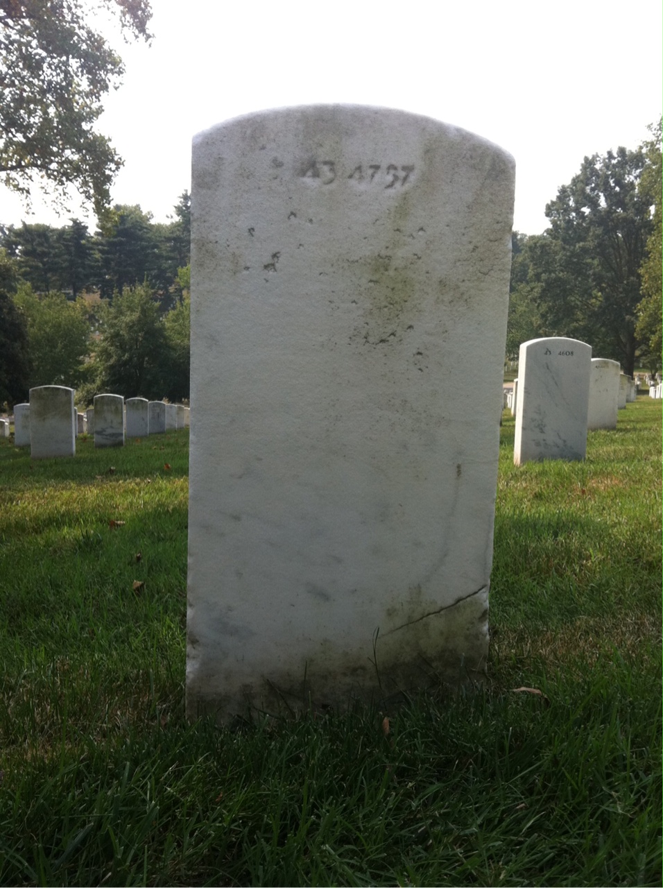 Back of headstone — Bernard Edwards