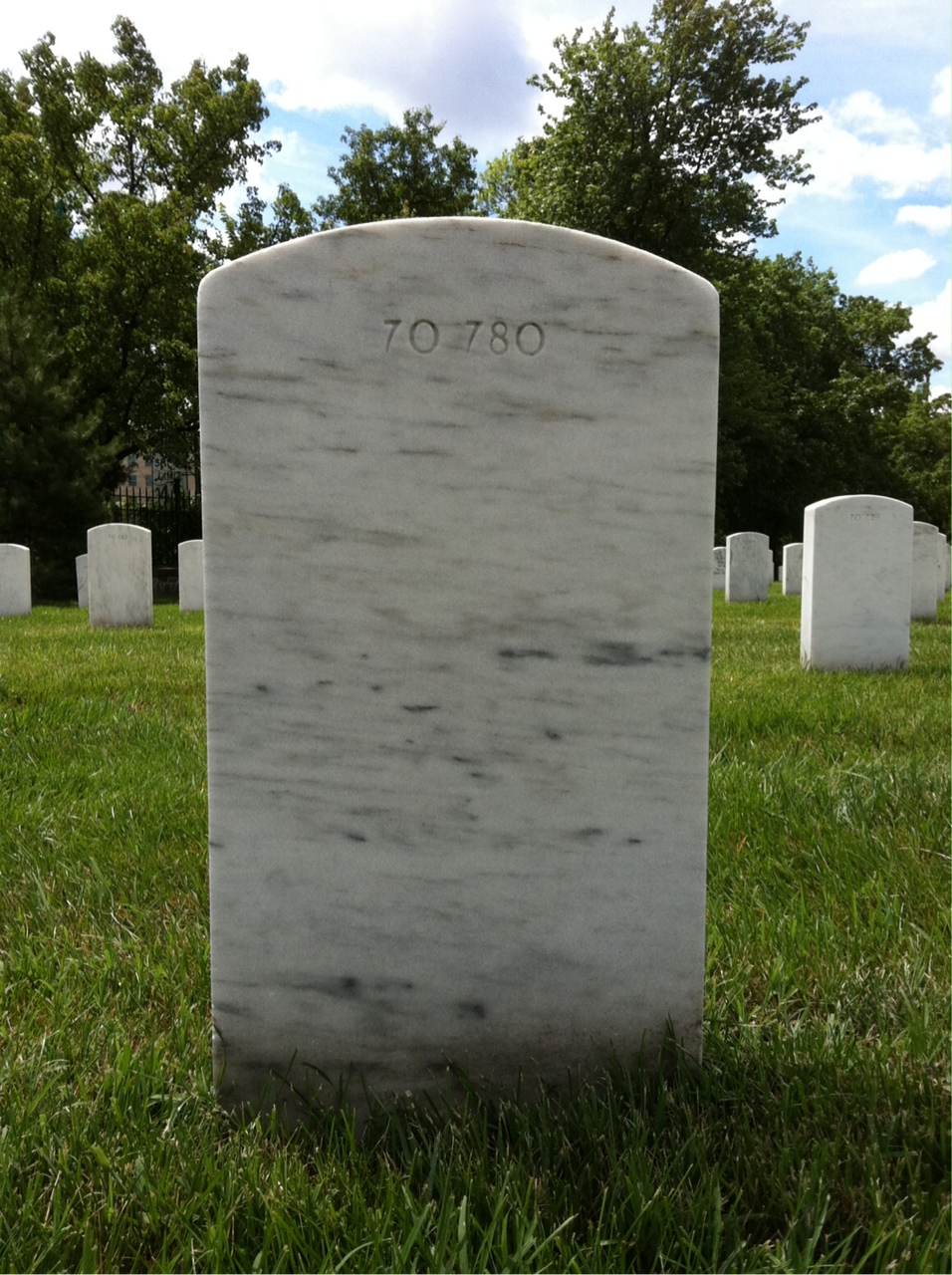Back of headstone — John Austin