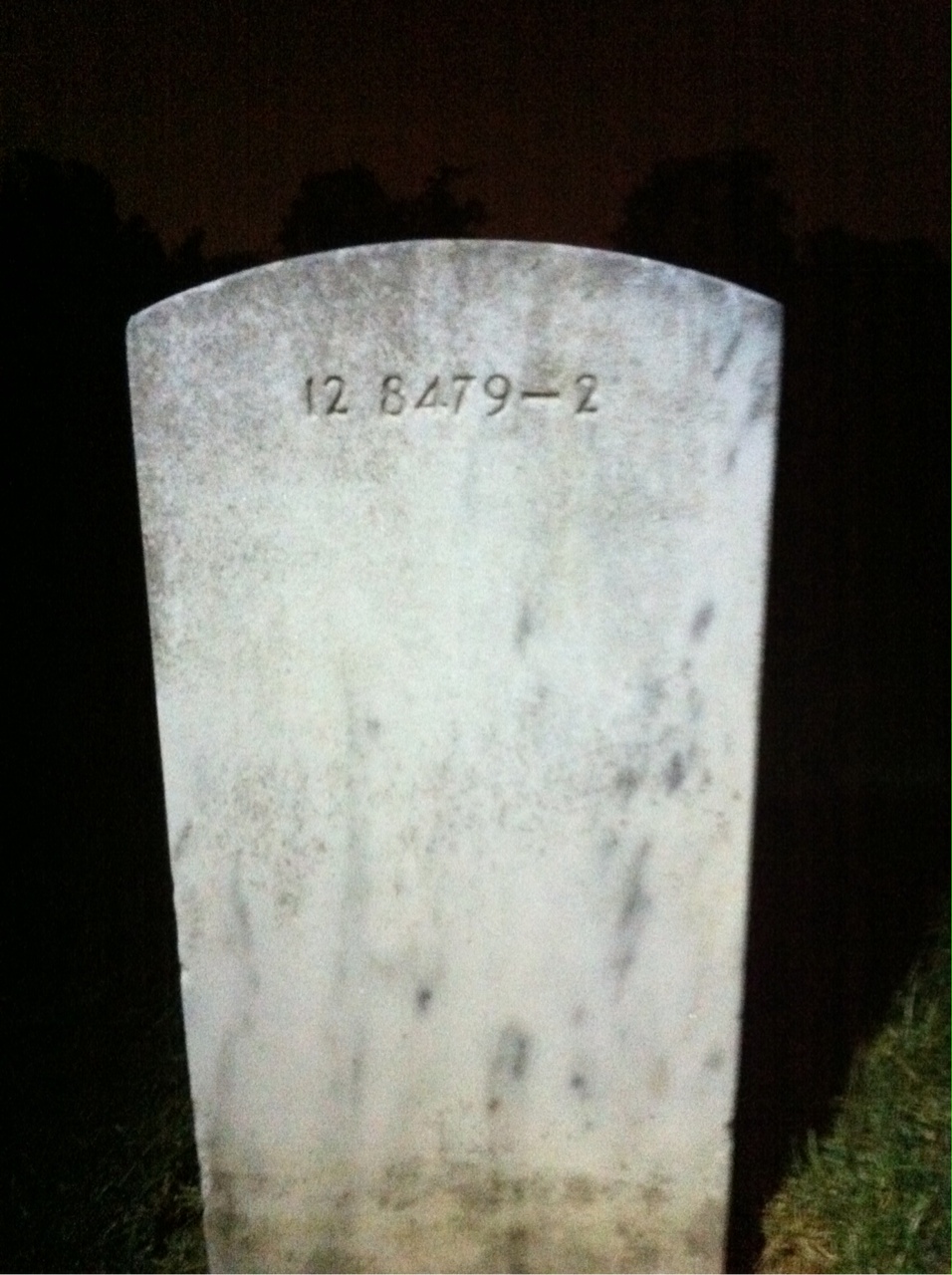 Back of headstone — James Morgan