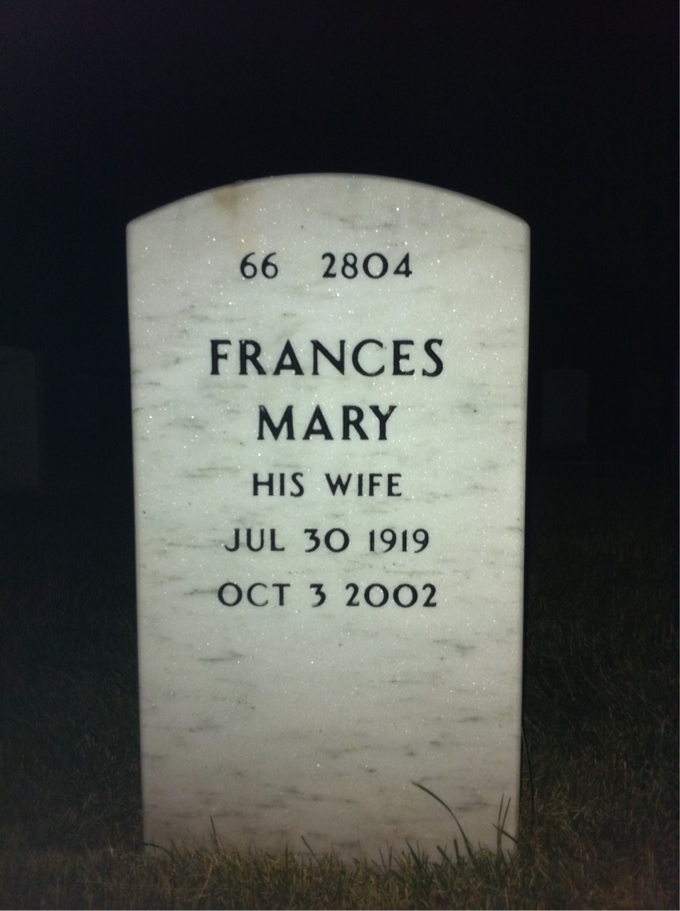 Back of headstone — James Brennan