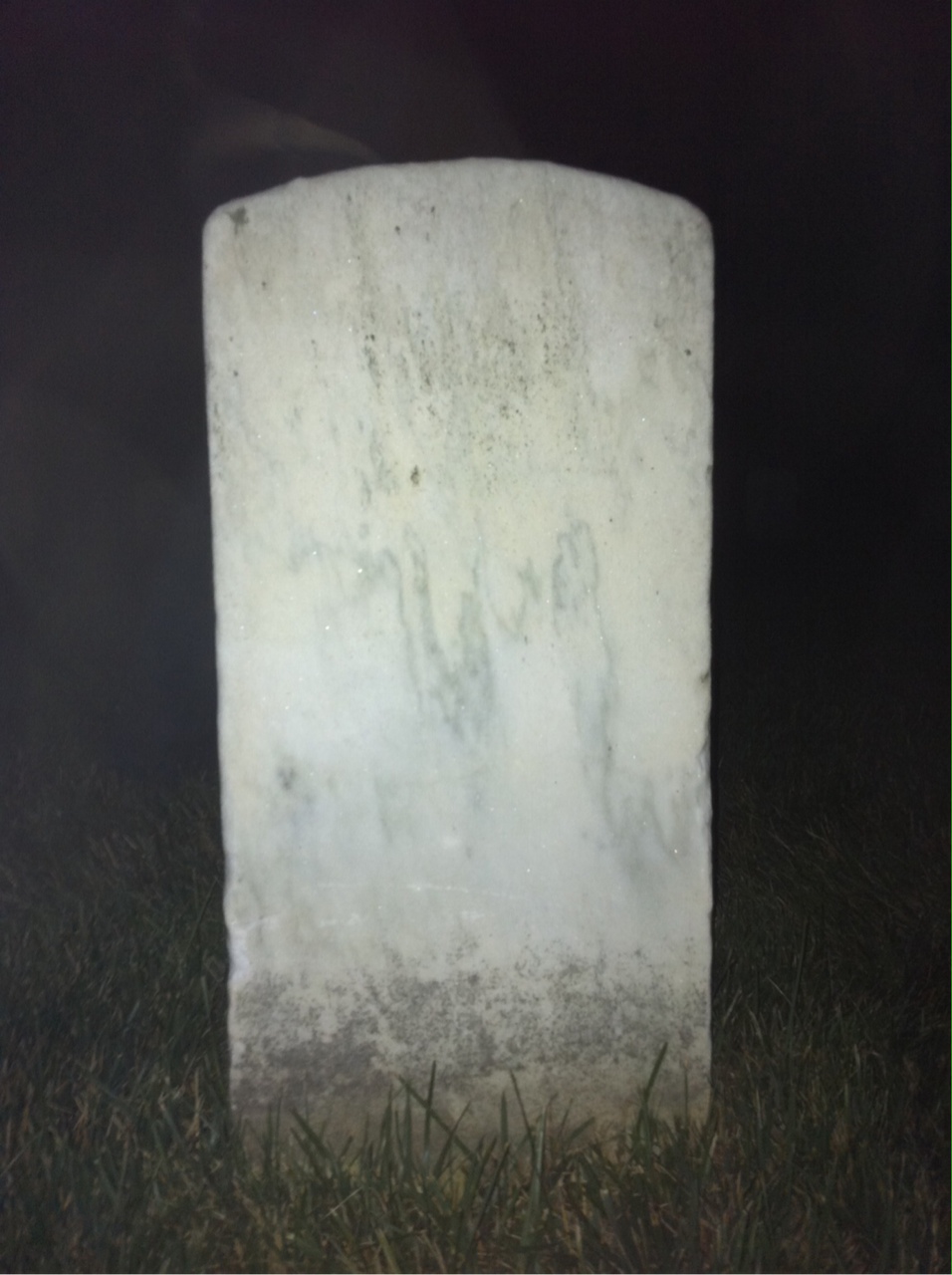 Back of headstone — John Morris