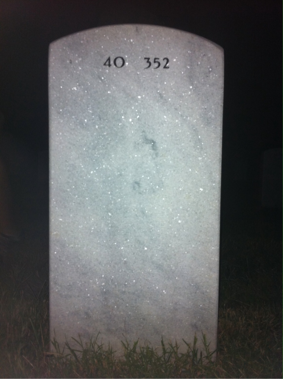 Back of headstone — Maurice Jacques