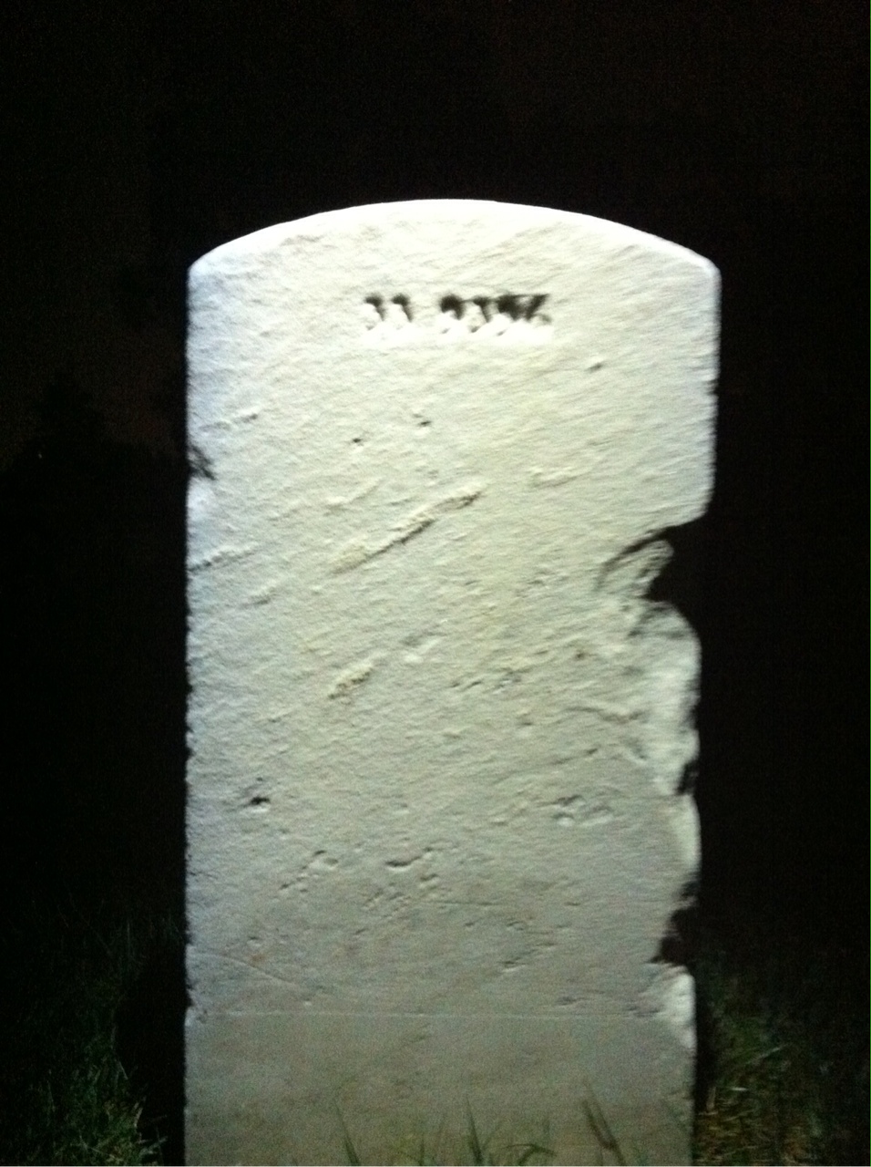 Back of headstone — Floyd Baker