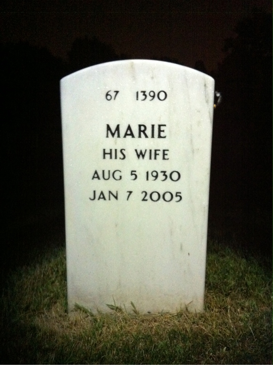 Back of headstone — Joe Davis
