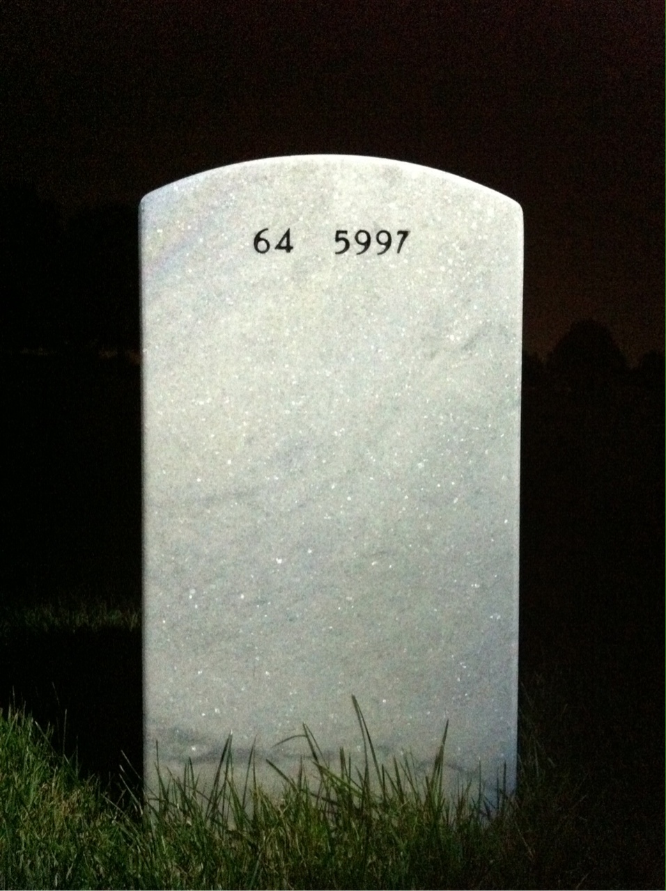 Back of headstone — Harry Gohsler