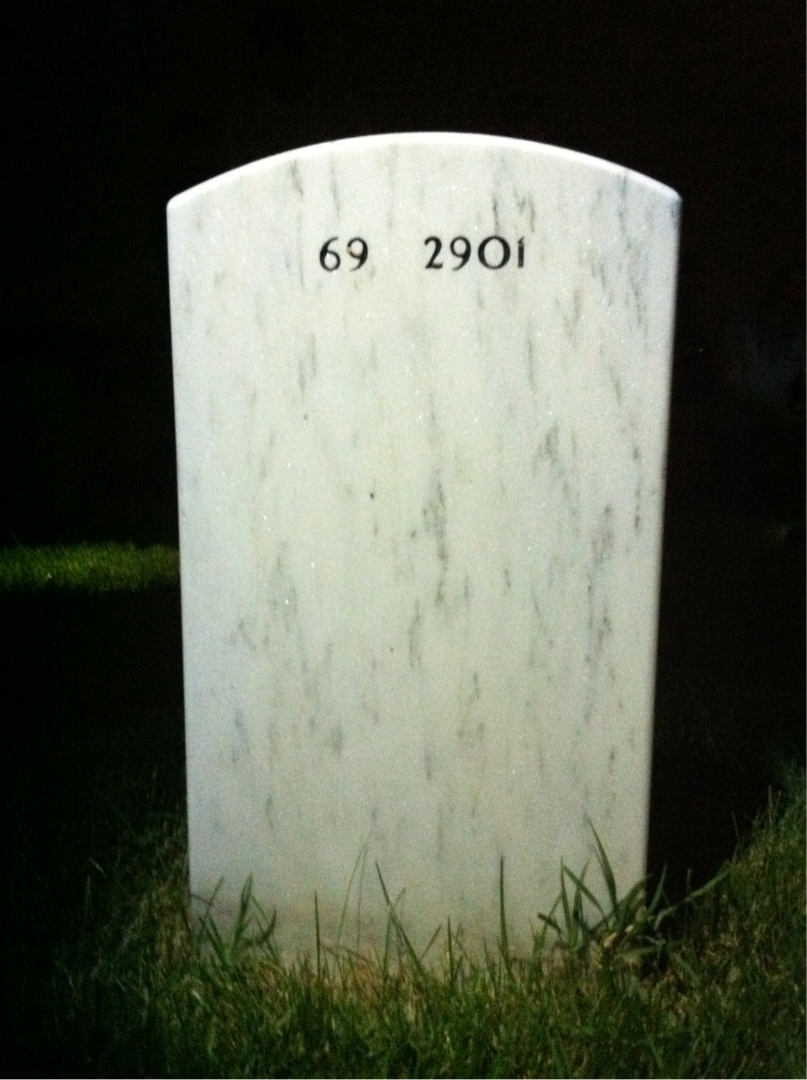 Back of headstone — James Bass