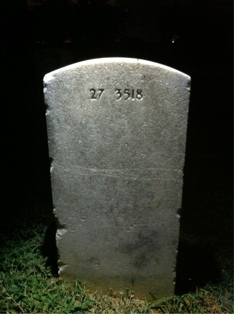 Back of headstone — William Molton