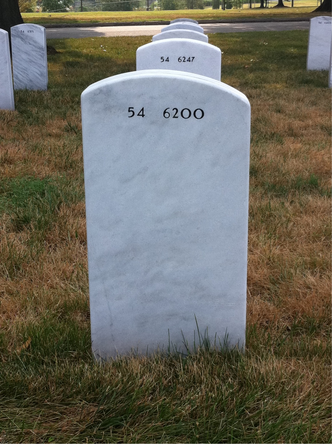 Back of headstone — June Bishop