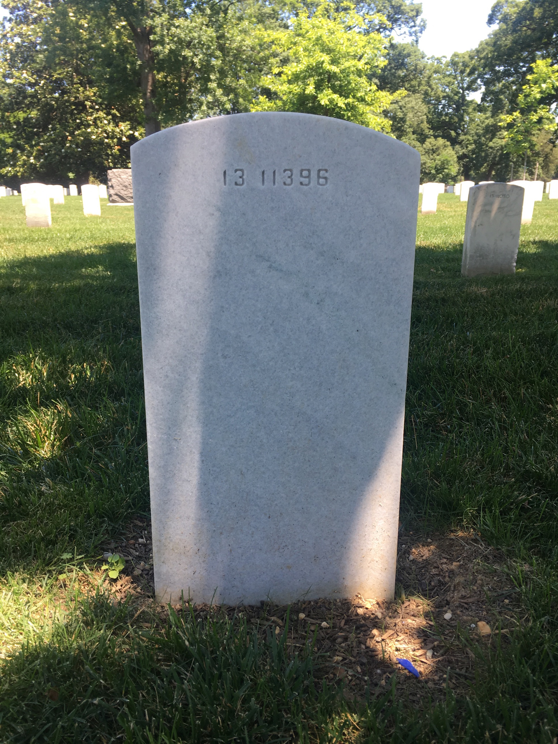 Back of headstone — Ralston Barr
