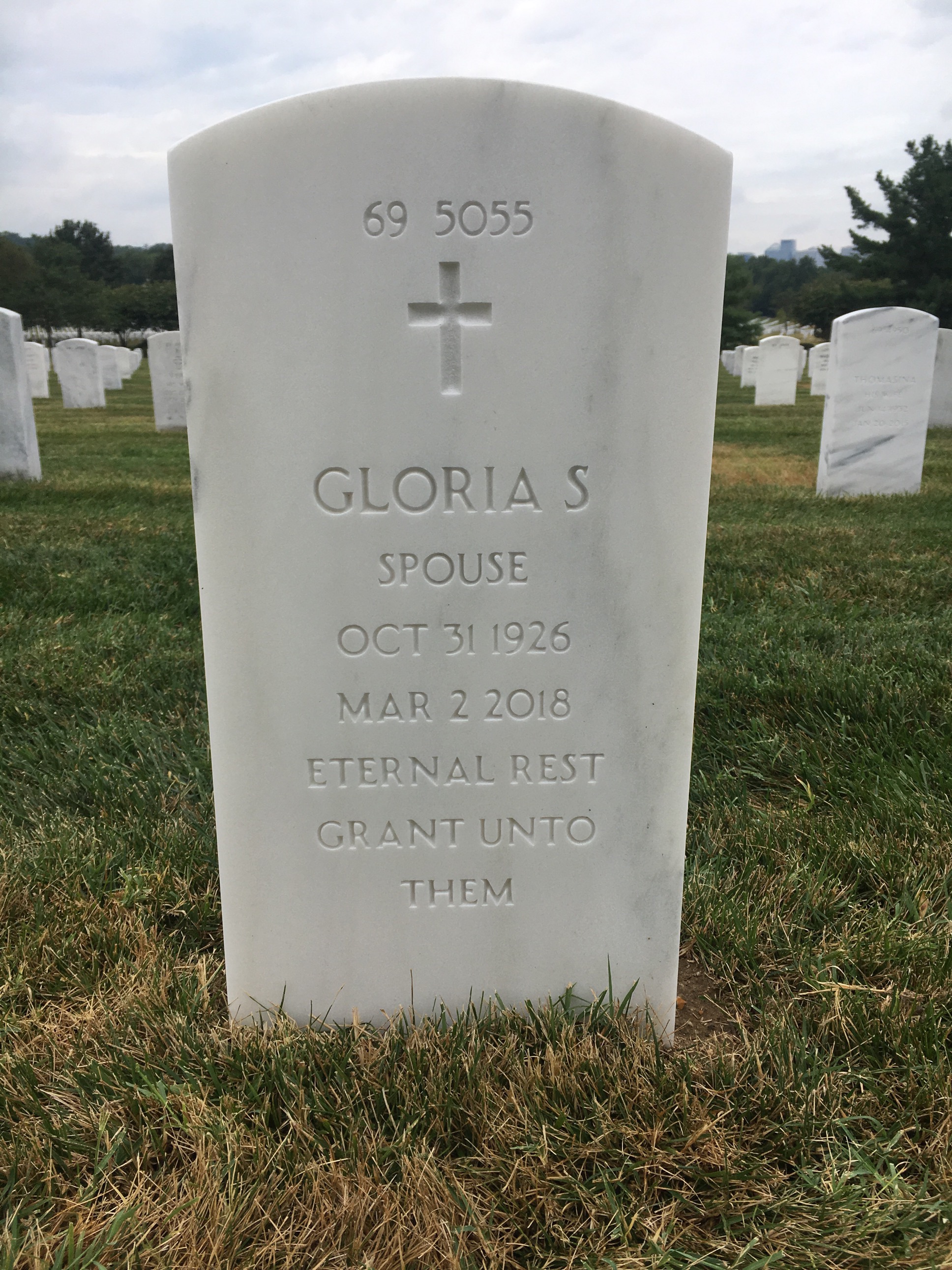 Back of headstone — Ernest Rubak