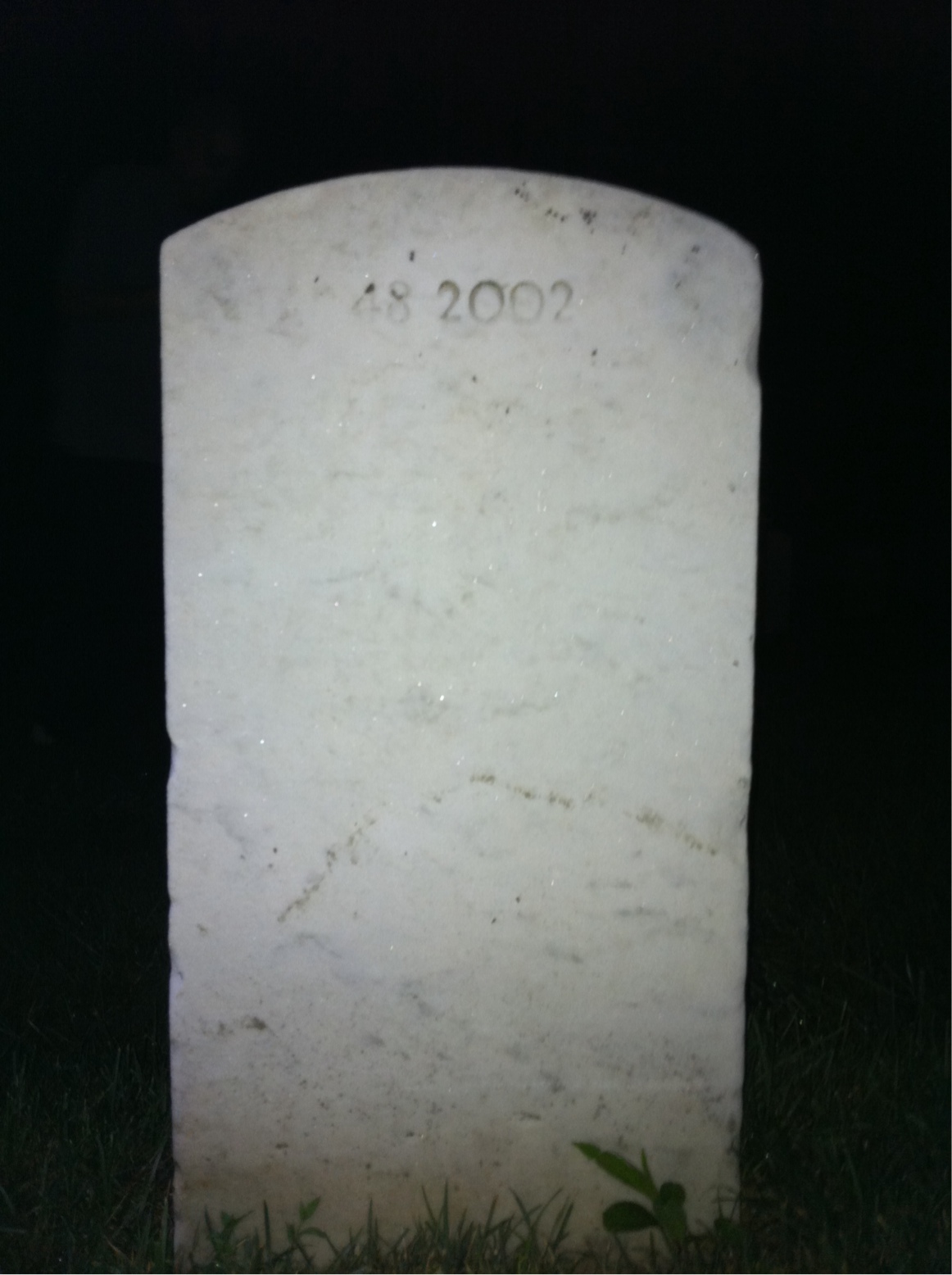 Back of headstone — Robert Muller