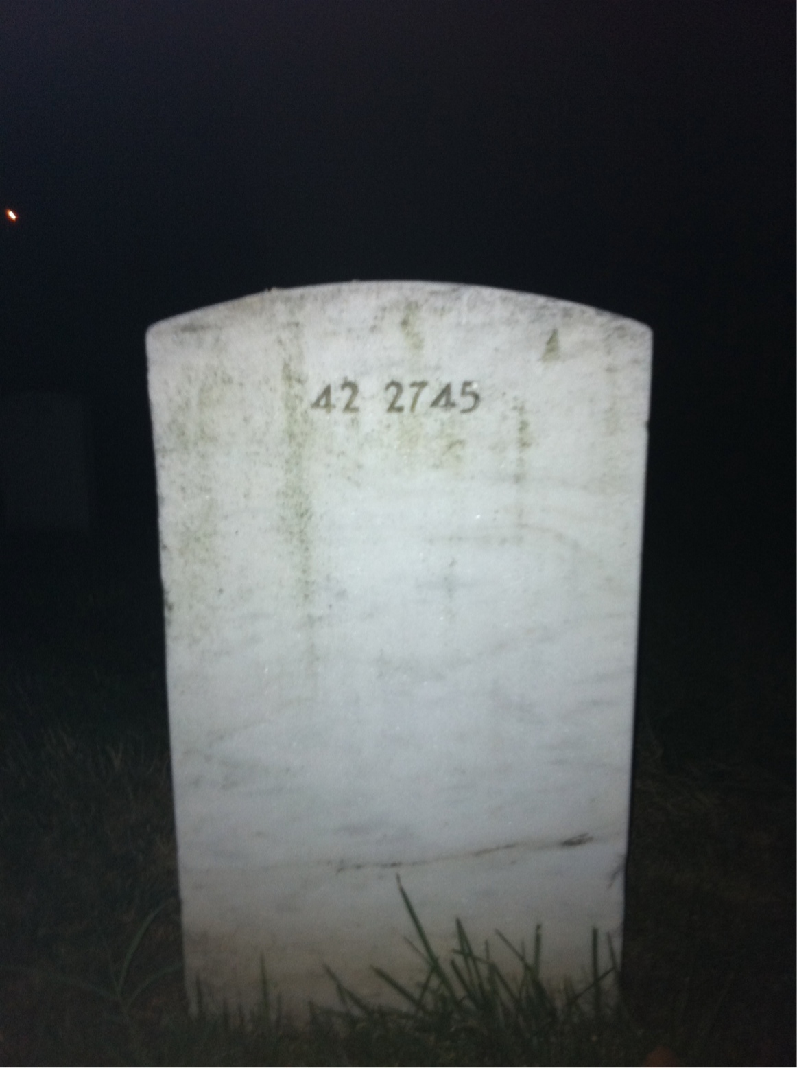 Back of headstone — Mae Alexander