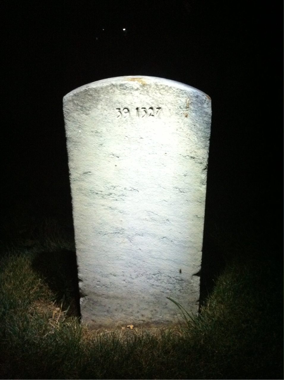 Back of headstone — Ernest Bagley