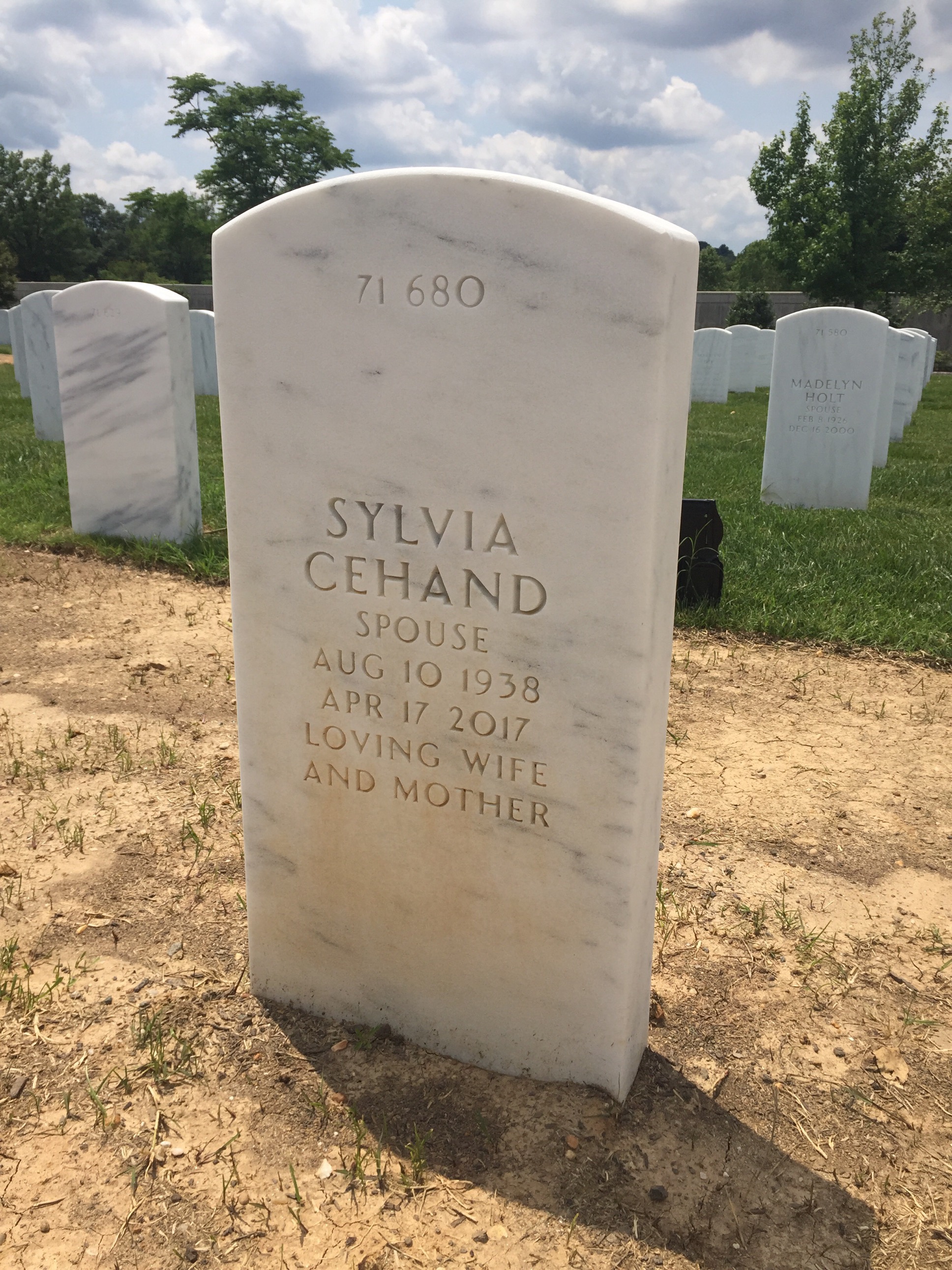 Back of headstone — Robert Ator