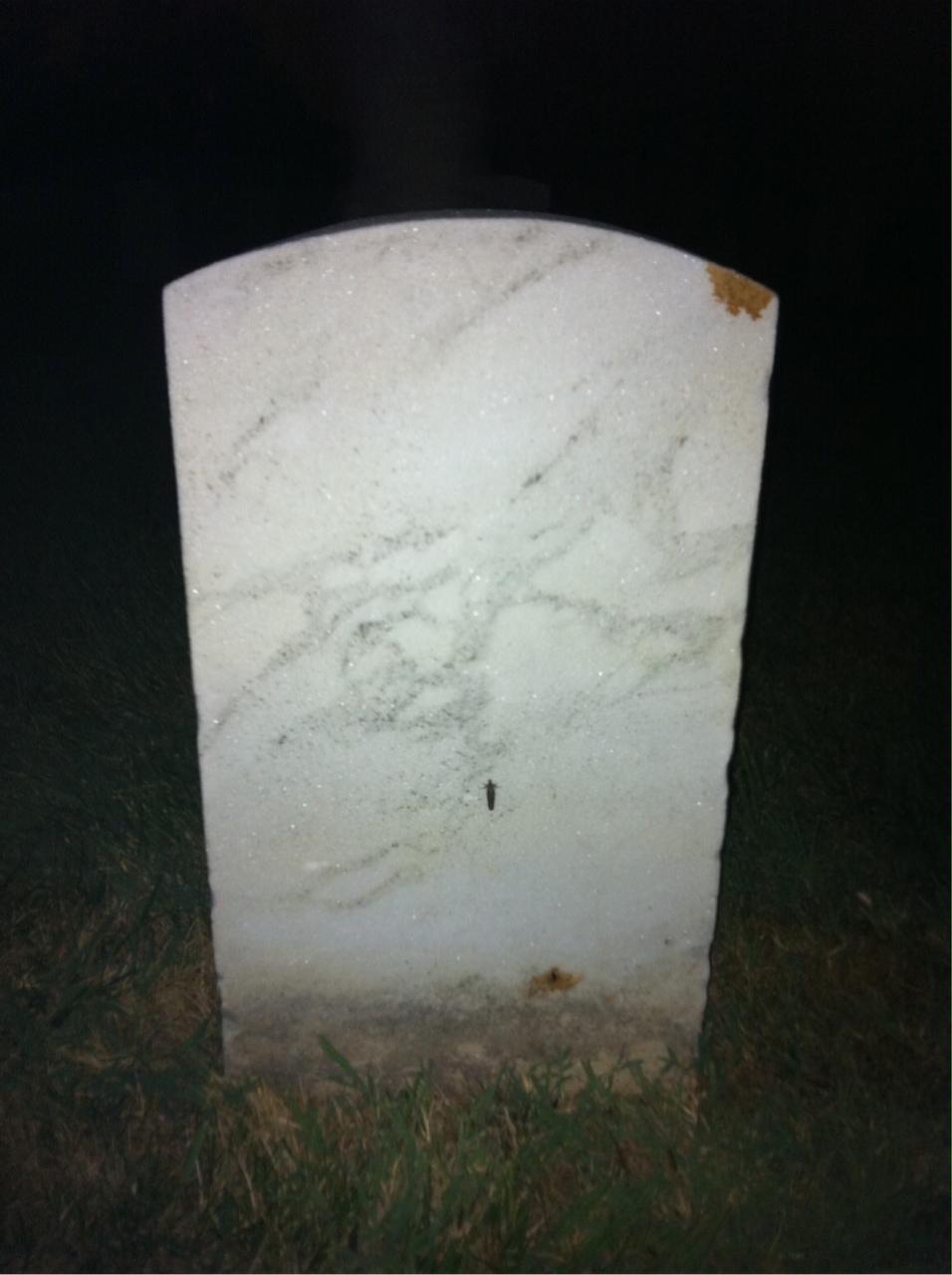 Back of headstone — Charles Moulton