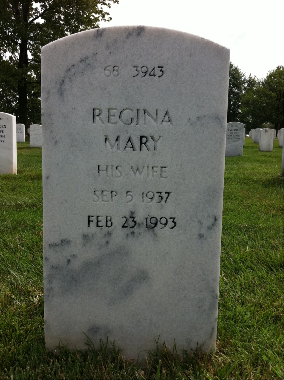 Back of headstone — Allan Isaacson
