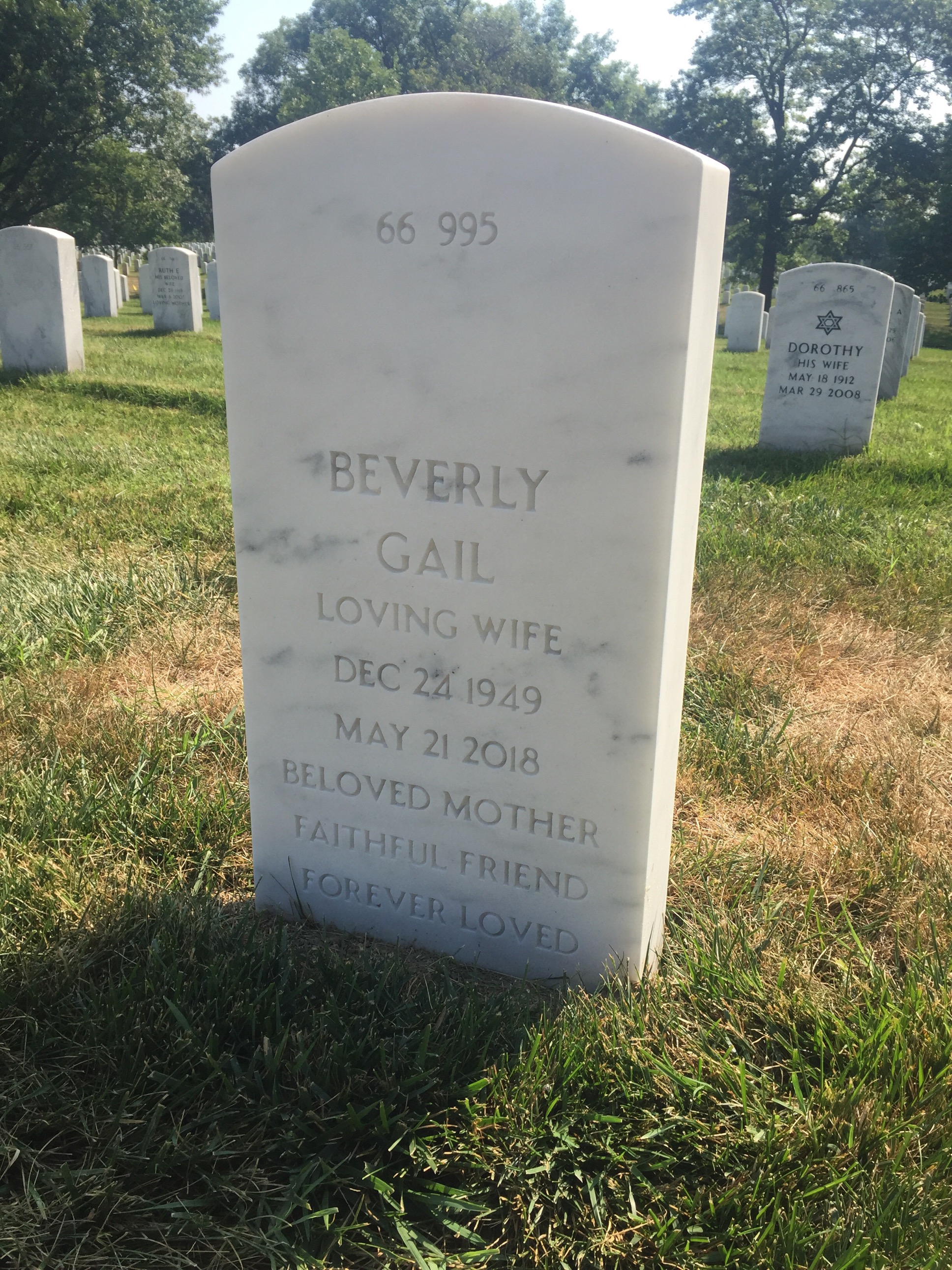 Back of headstone — Ronnie Green