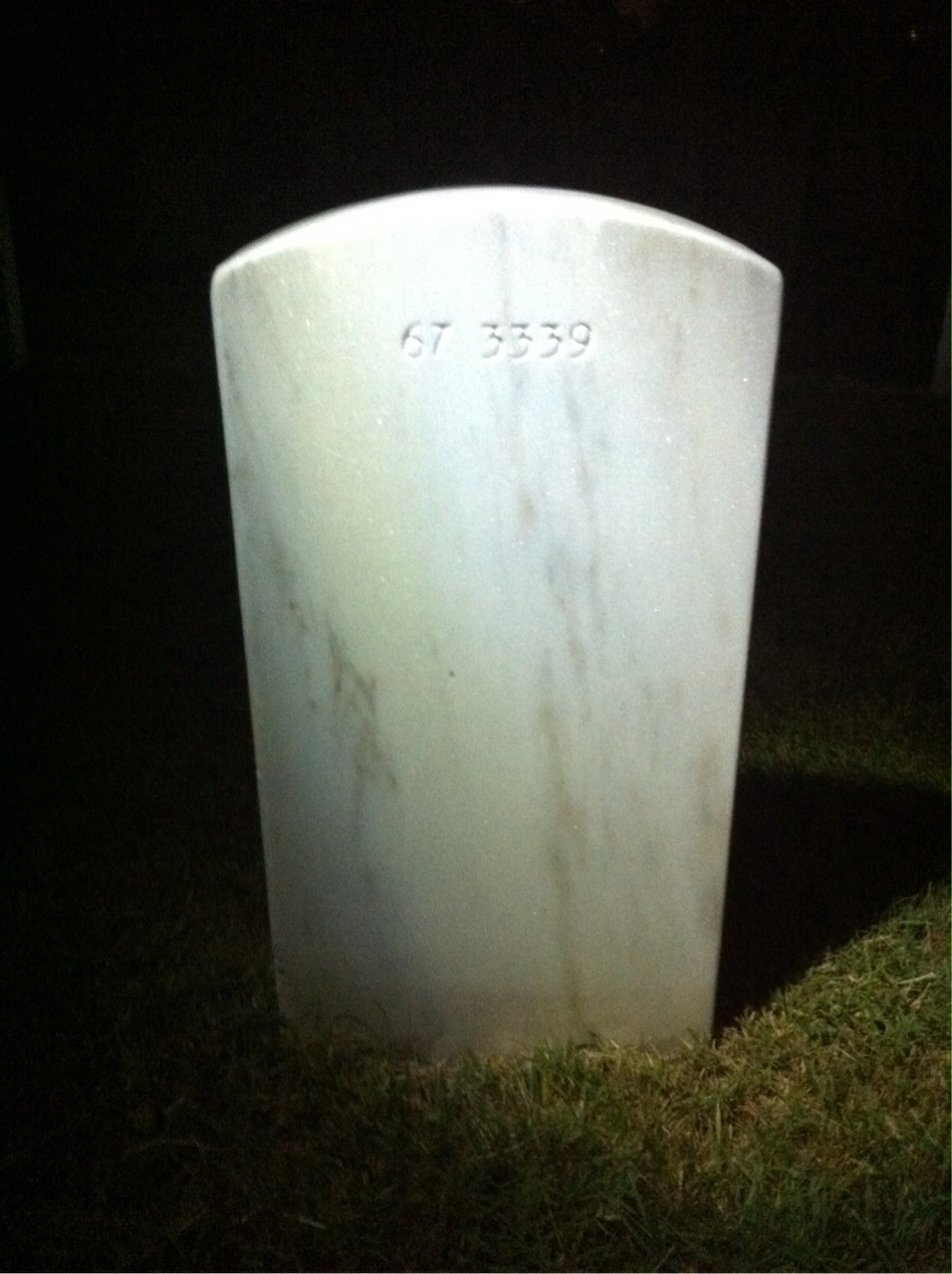Back of headstone — Maria Mena