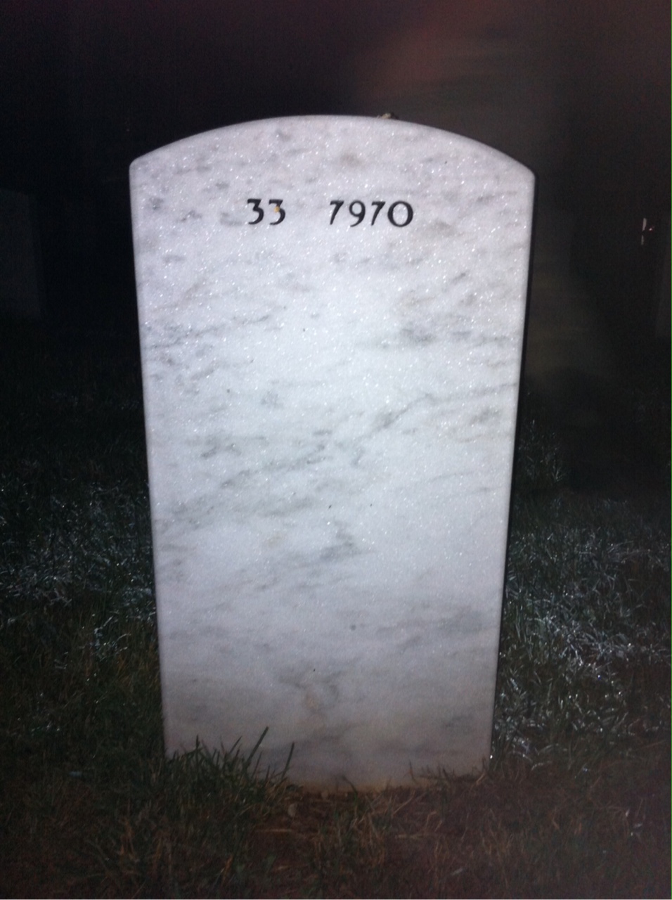 Back of headstone — Jerry Morgan