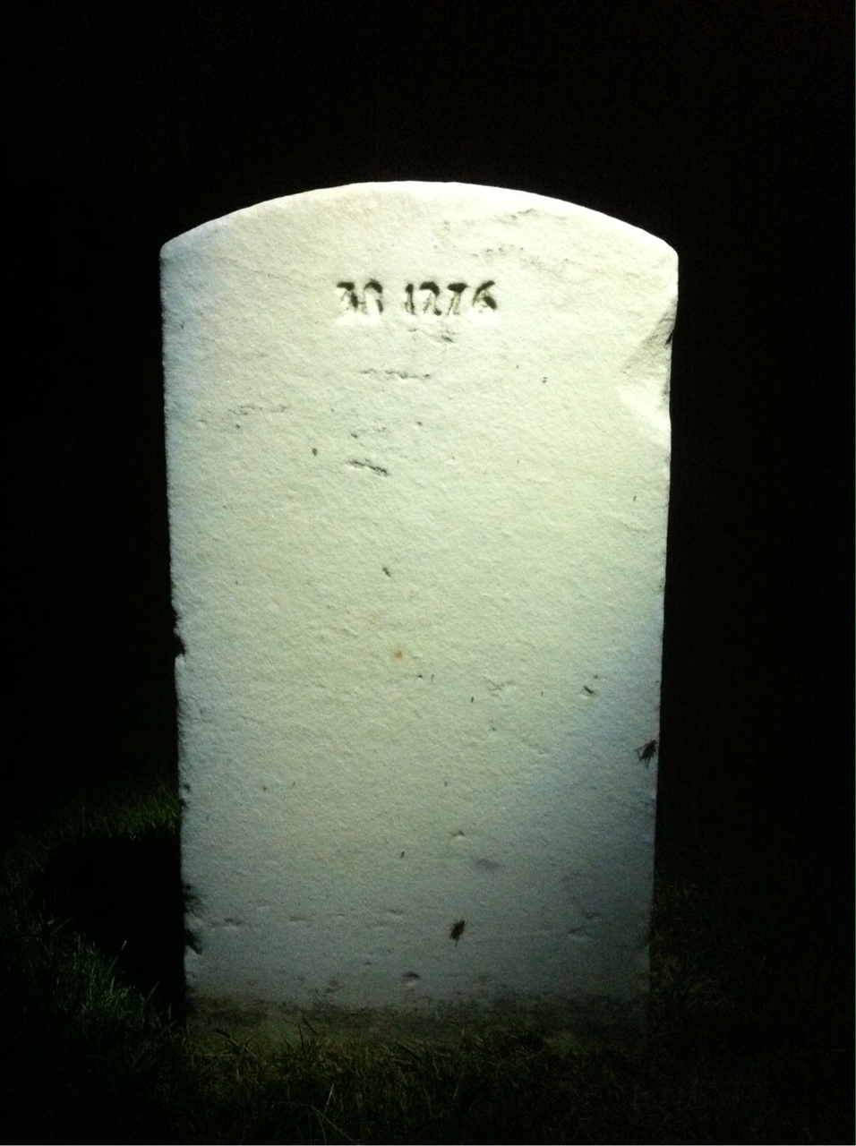 Back of headstone — Walter Gerald Johnson