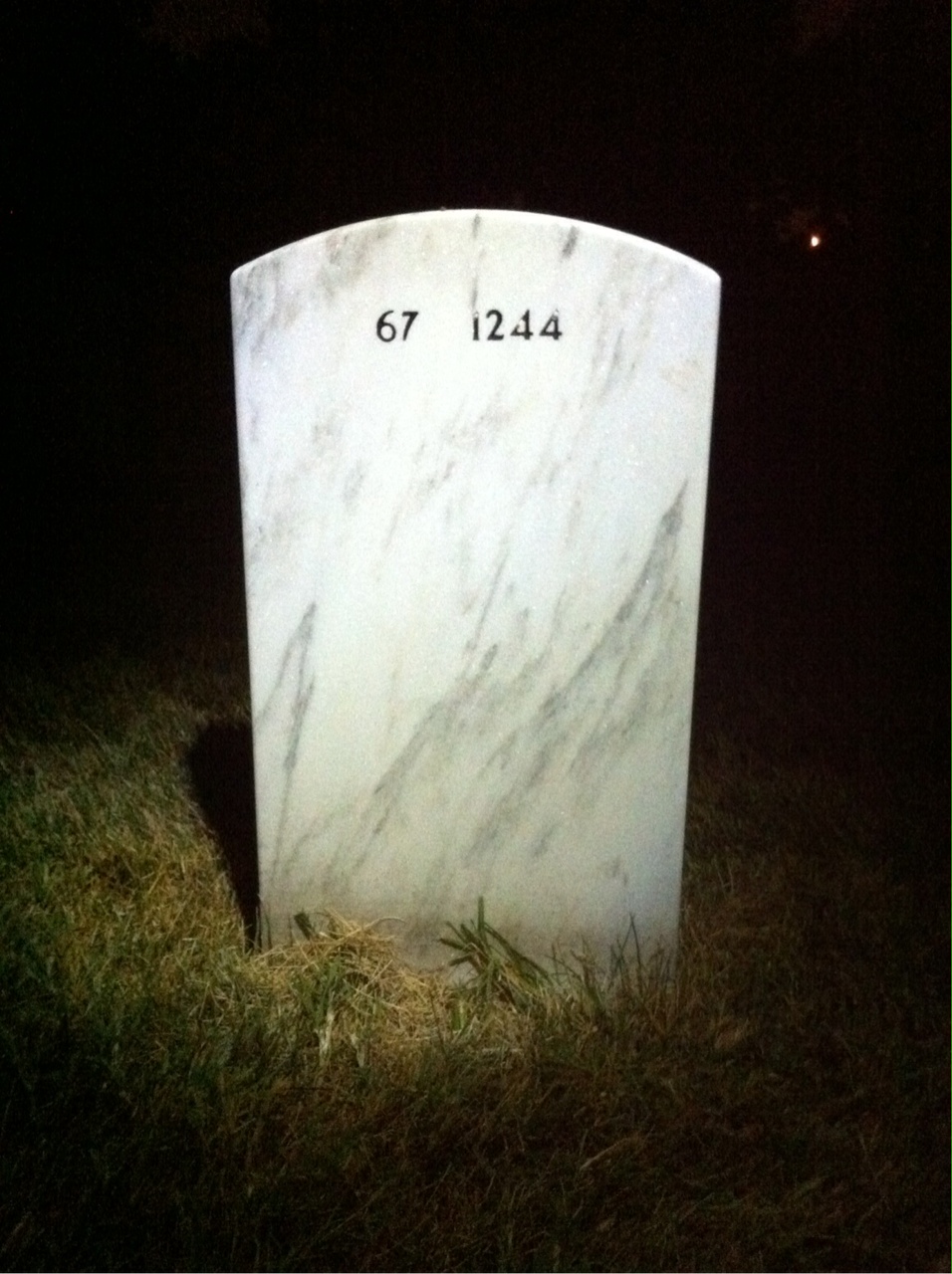 Back of headstone — Bruce Greenfield