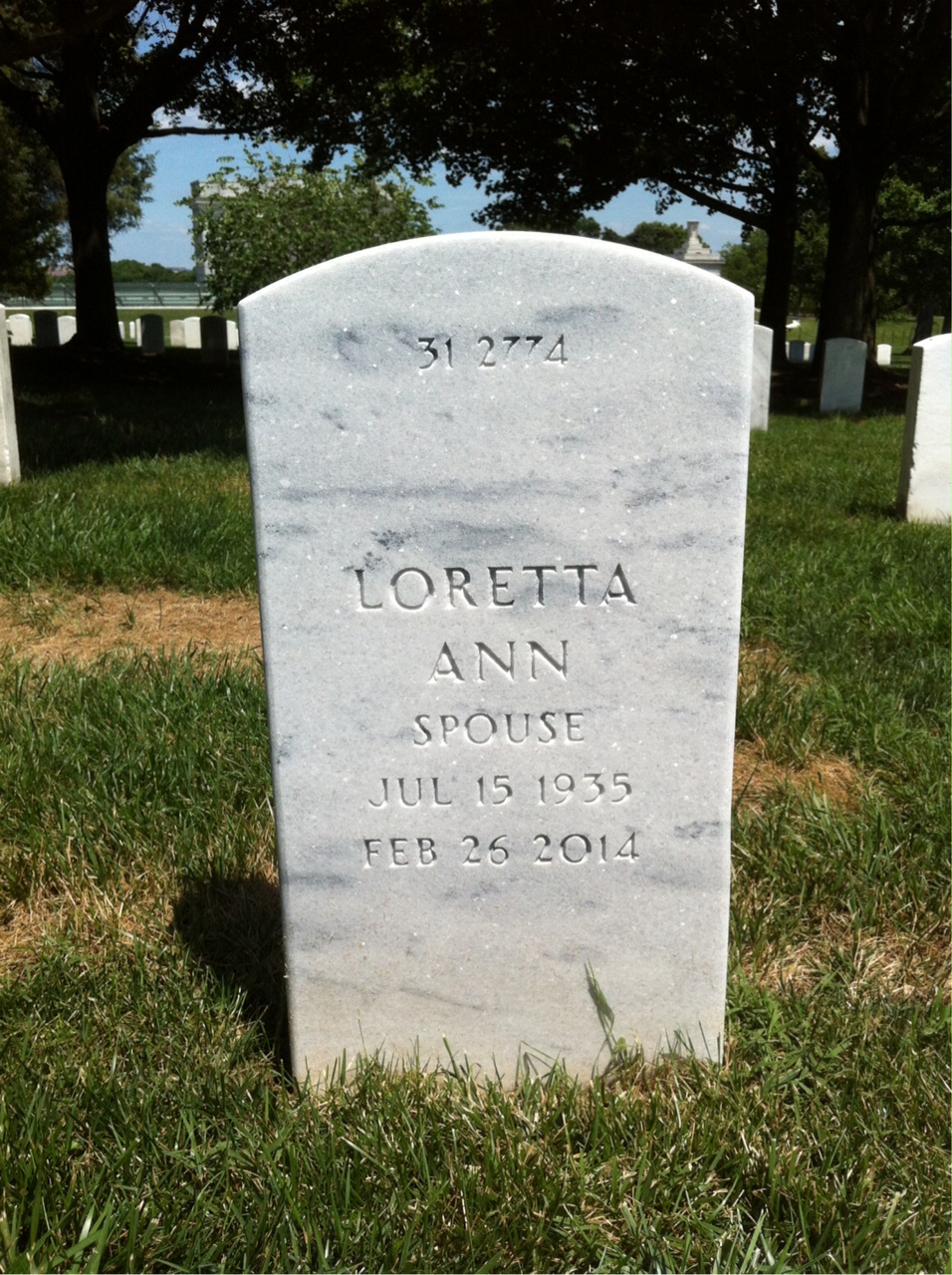 Back of headstone — Coen Bright