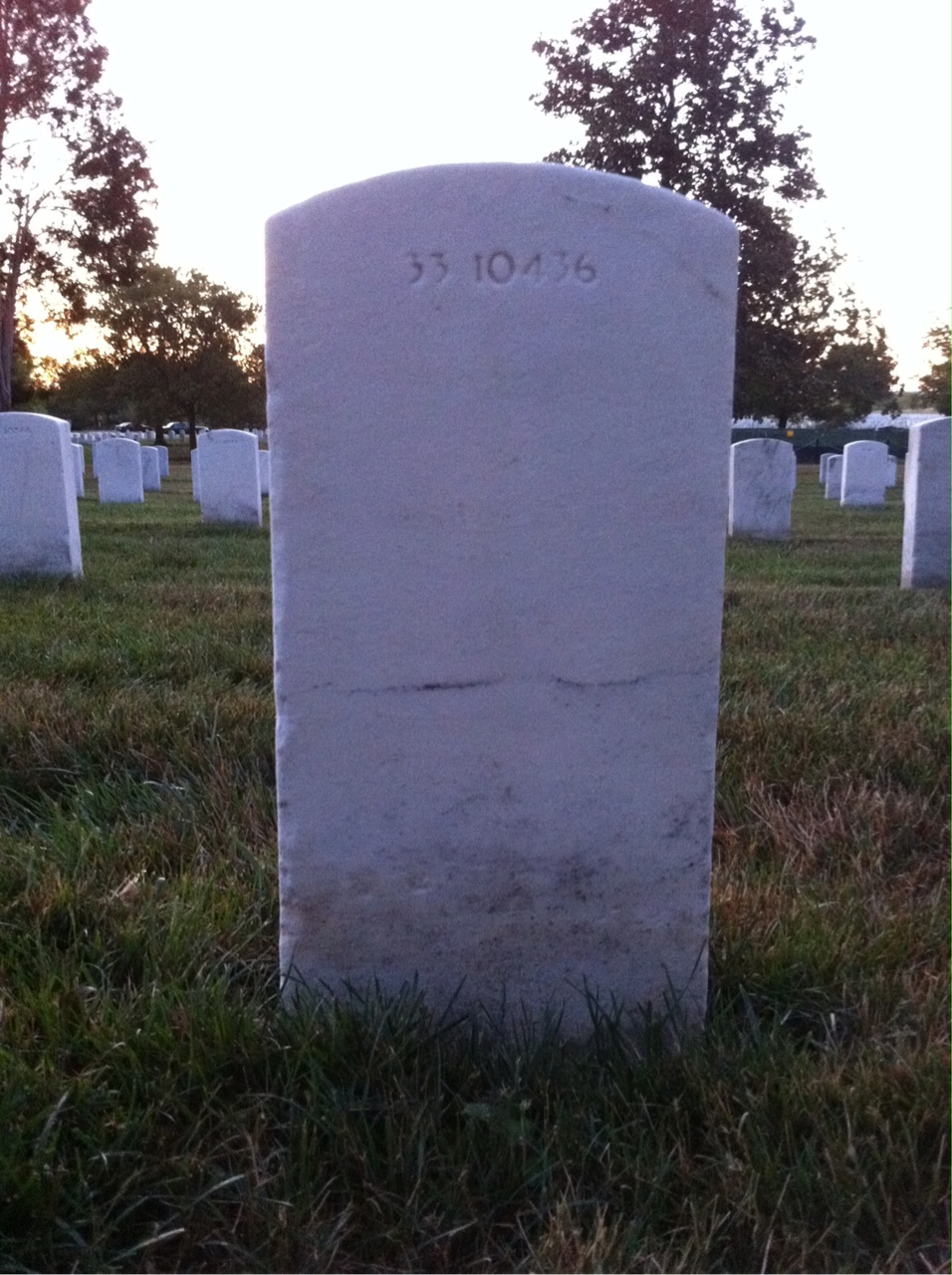 Back of headstone — William Boisvert