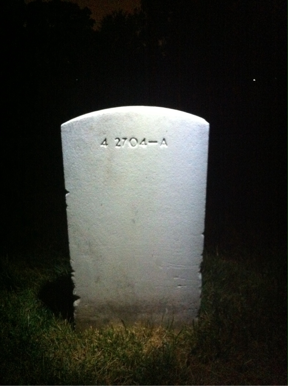 Back of headstone — Charles Menefee