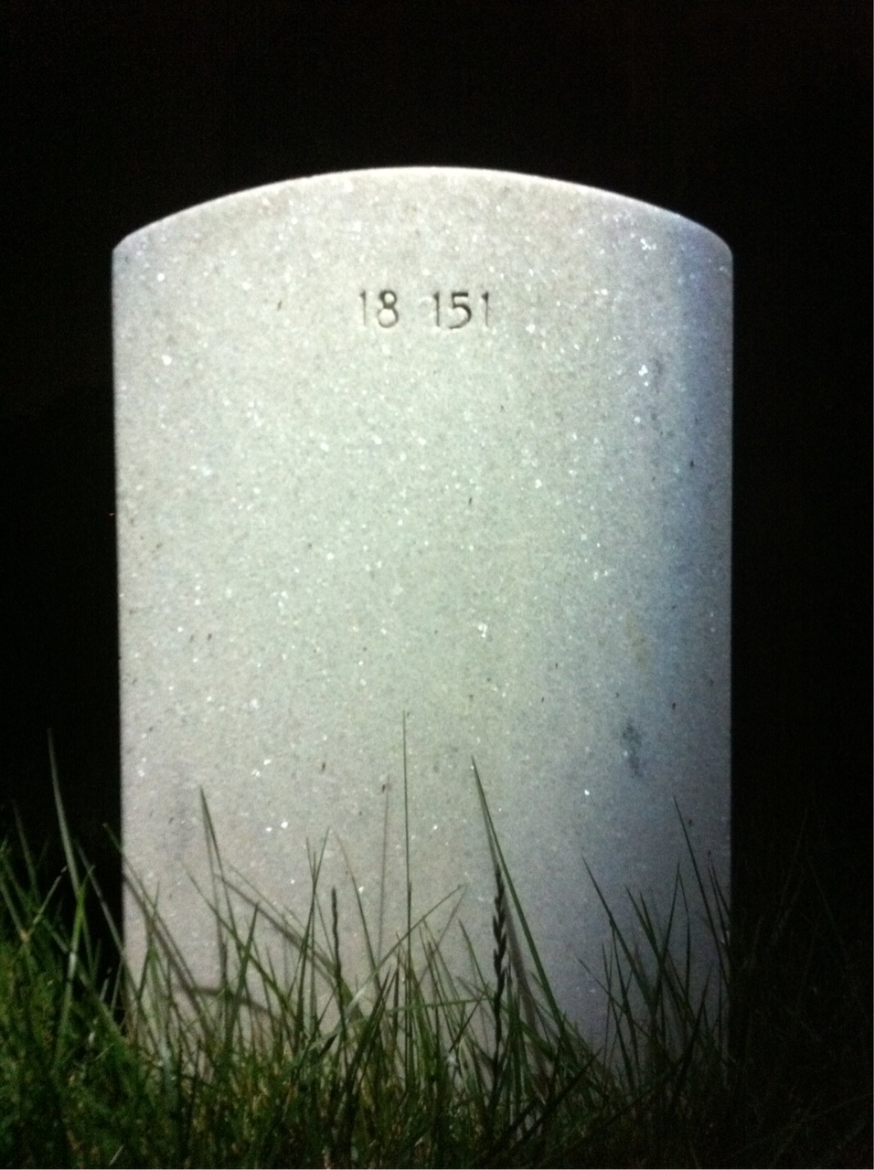 Back of headstone — Andy Arnett