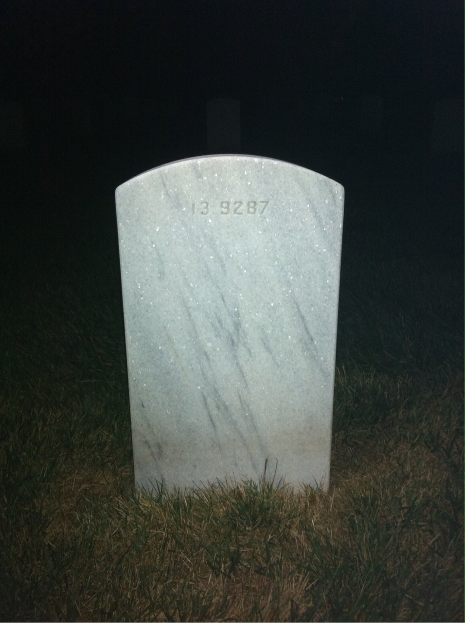 Back of headstone — James Cummings