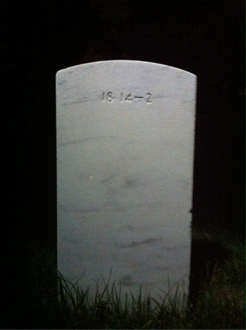 Back of headstone — Thomas Allman