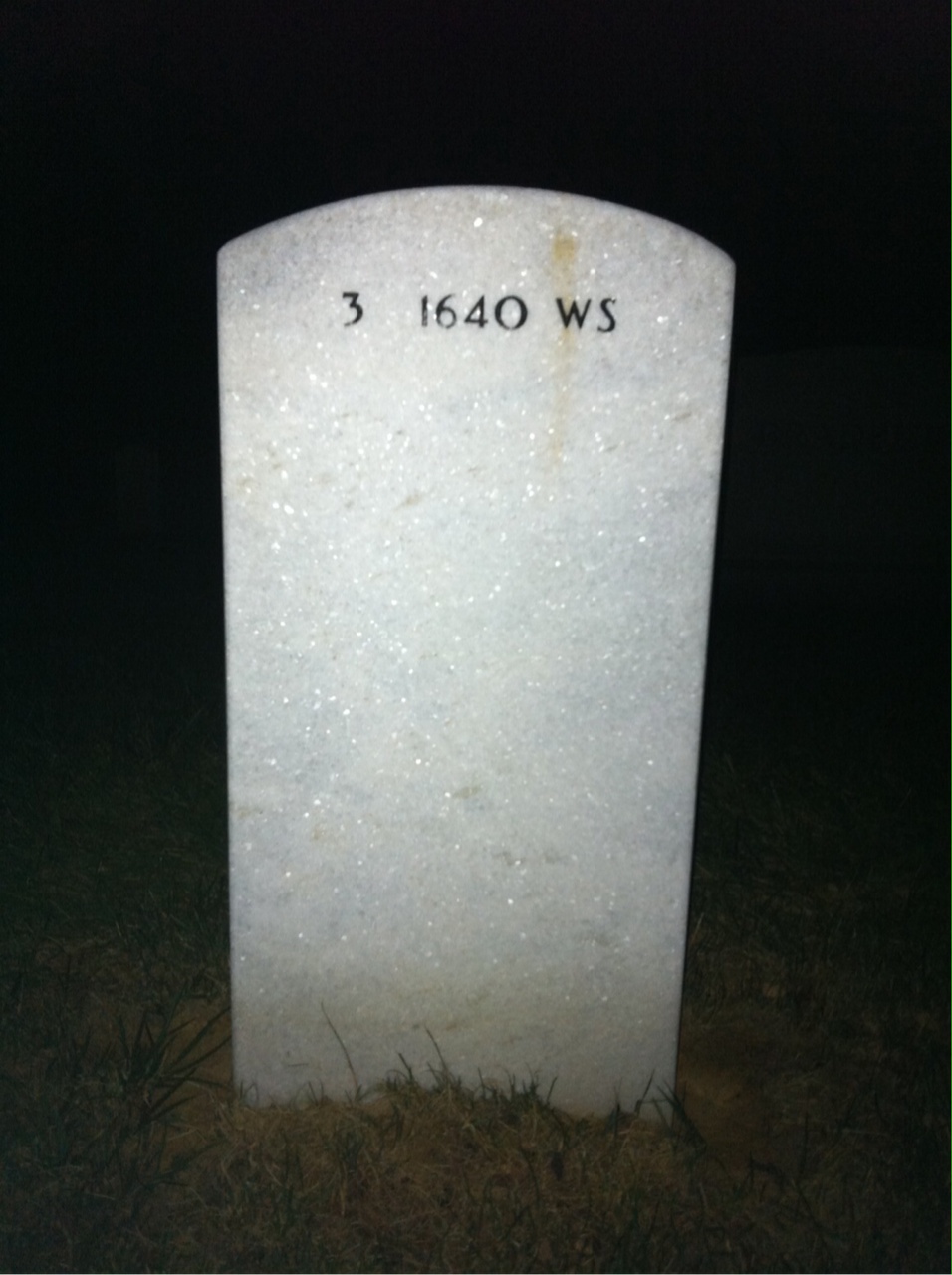 Back of headstone — James Hyde