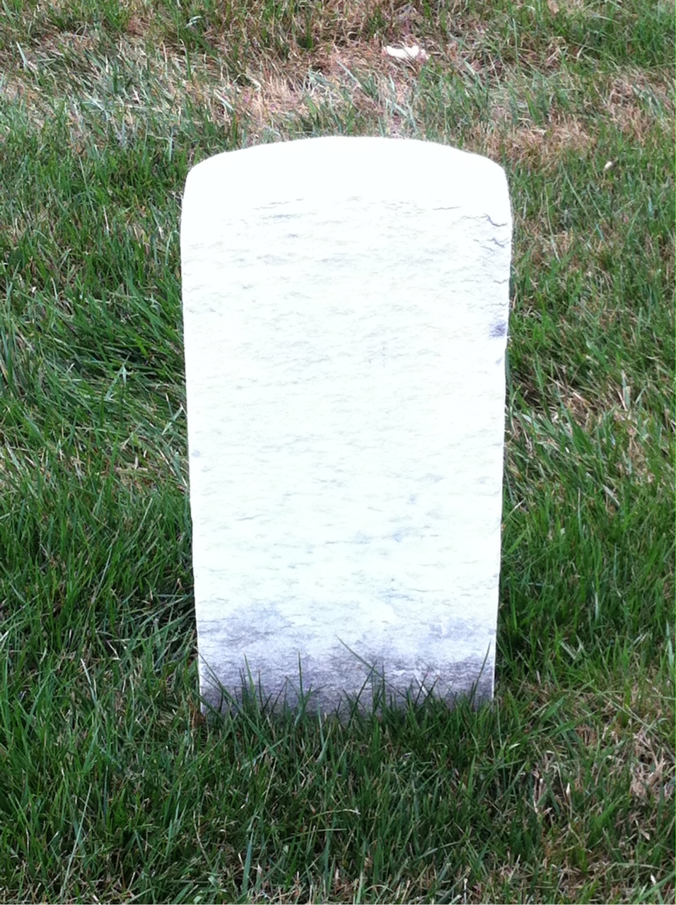 Back of headstone — James Arnold