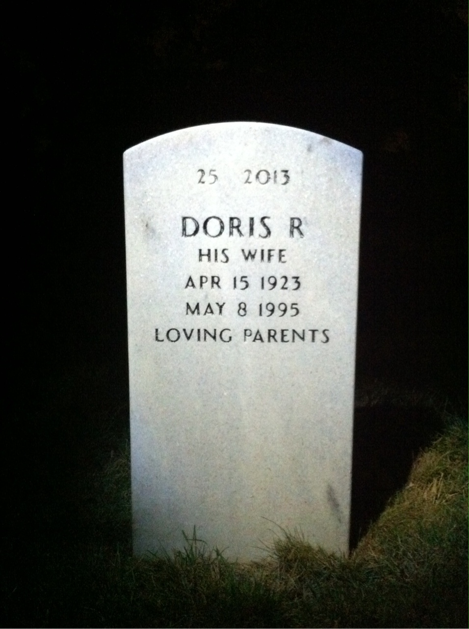 Back of headstone — Edwin Smith