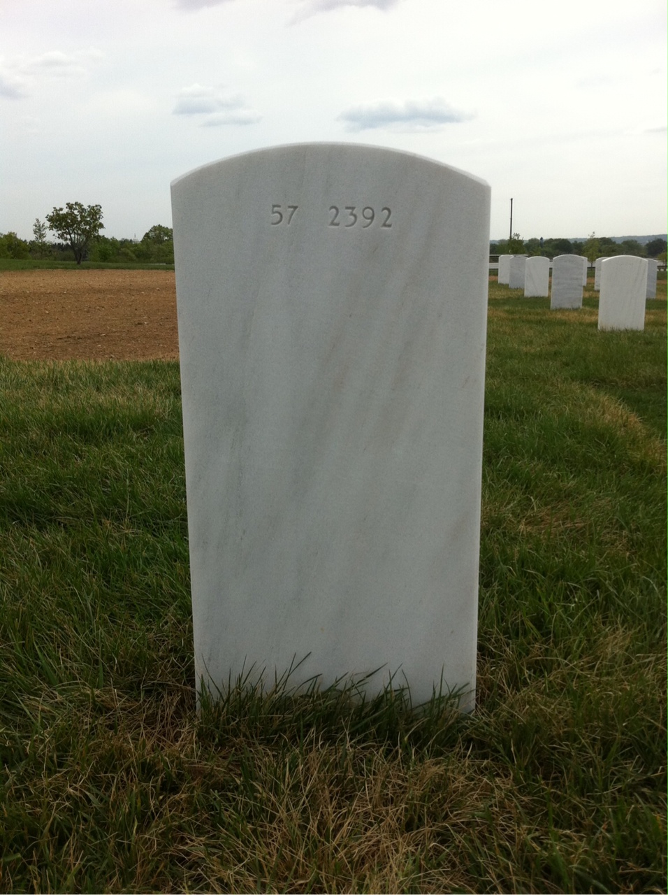 Back of headstone — Donald Banks