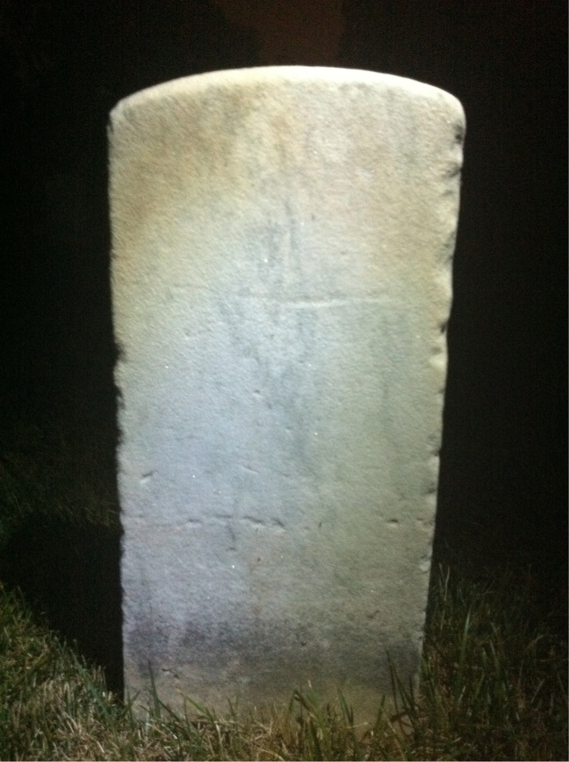 Back of headstone — Benj Banks