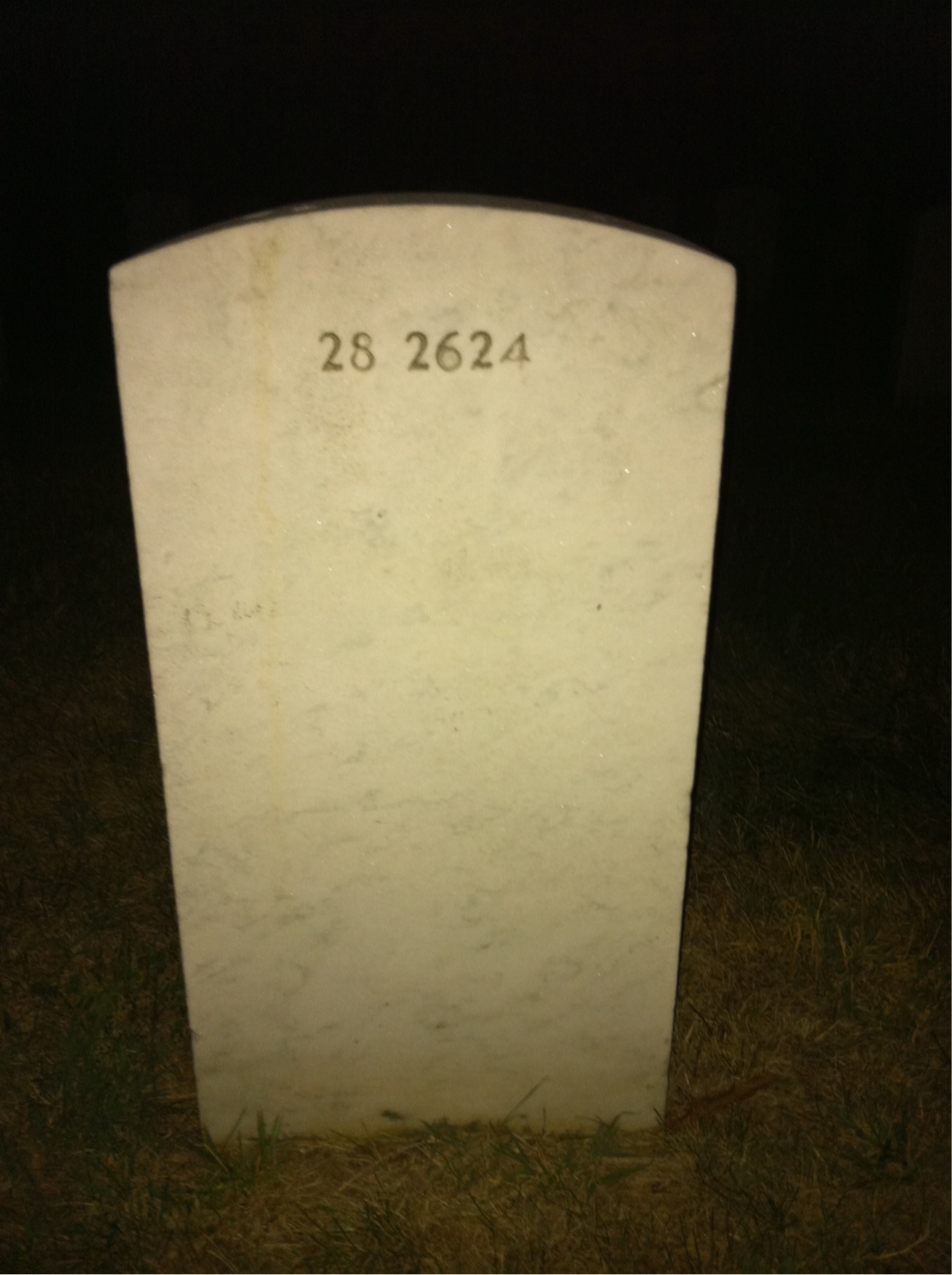 Back of headstone — Beulah Murray