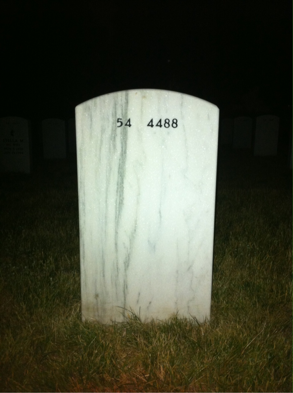 Back of headstone — Boyd Johnson
